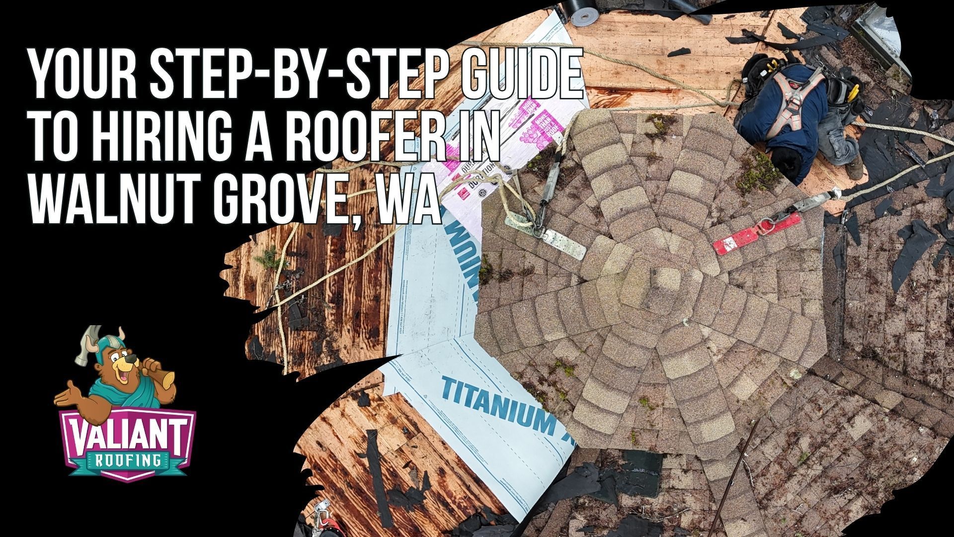 Your Step-by-Step Guide to Hiring a Roofer in Walnut Grove, WA. This complete guide walks Walnut Grove, WA homeowners through six steps for hiring a roofer. Step 1 covers verifying an active WA contractor license with L&I, like Valiant Roofing's VALIARL813LM, plus insurance and a contractor bond. Step 2 explains manufacturer designations such as Owens Corning Platinum Preferred, held by the top 1% of roofing contractors. Step 3 shows how to read reviews the right way, like Valiant's 4.9 star rating with 230+ Google reviews. Step 4 covers comparing at least three written, itemized estimates and spotting red flags. Step 5 lists questions to ask about the company, project, materials, warranty, and timeline. Step 6 explains contract must haves, safe payment milestones, and manufacturer and workmanship warranties. 108 SE 124th Ave Suite 8, Vancouver, WA 98684. https://www.valiantroofing.com/locations/vancouver-wa