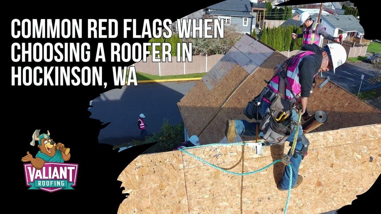 Common Red Flags When Choosing a Roofer in Hockinson, WA
Even with a strong list of reputable roofing companies in Hockinson, WA, it is critical to recognize warning signs before hiring anyone. Clark County has many contractors, but not all operate with proper licensing, insurance, or accountability. The most dangerous red flags are often subtle. Professional appearance alone does not guarantee legitimate credentials or quality workmanship. Homeowners should always verify a contractor’s Washington L&I license, confirm insurance coverage, and request written documentation before any work begins. Based at 108 SE 124th Ave, Suite 8, Vancouver, WA 98684, Valiant Roofing operates with full transparency and verifiable credentials you can review at [https://www.valiantroofing.com/locations/vancouver-wa](https://www.valiantroofing.com/locations/vancouver-wa). Be cautious of contractors who demand full payment upfront, avoid written estimates, or cannot provide proof of insurance. High pressure sales tactics, lack of a physical local address, and refusal to share references are also major concerns. A trustworthy roofer will answer questions clearly, document everything, and follow proper inspection processes including attic evaluation.
