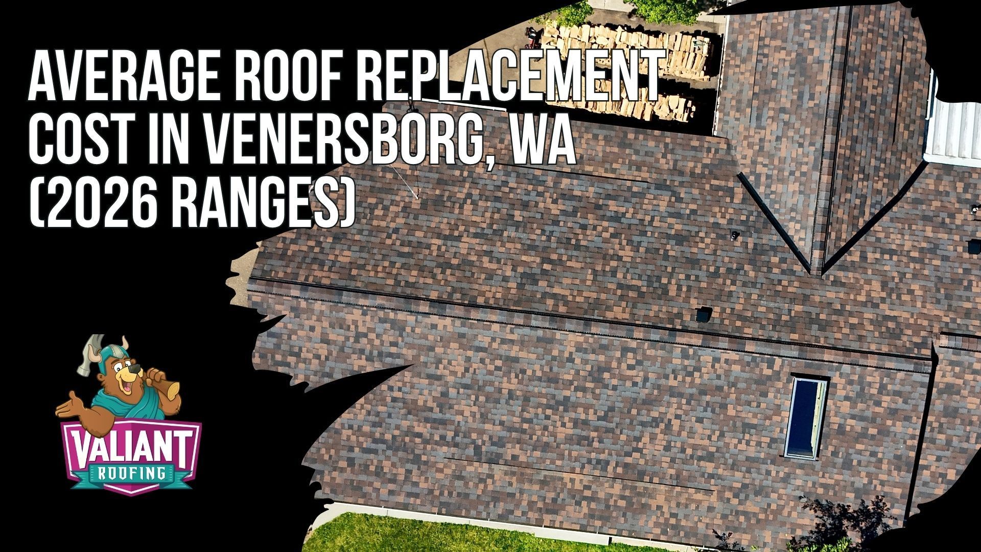 Average Roof Replacement Cost in Venersborg, WA (2026 Ranges)
Venersborg, WA roof replacement pricing in 2026 aligns with the La Center corridor and northern Clark County, with most homes falling in the 1,500 to 2,200 square foot roof range at $14,900 to $24,900 for a simple roof and $18,900 to $29,900 for complex builds. Valiant Roofing's installed asphalt architectural shingle pricing runs from $20,258 on a 1,000 square foot roof up to $67,571 on a 3,000 square foot roof. Regional comparisons across Clark, Cowlitz, Skamania, Lewis, and Multnomah counties show Venersborg tracking with La Center at $15,900 to $29,900 for asphalt and $32,900 to $56,900 and up for metal, slightly above Vancouver, Hazel Dell, Orchards, Cascade Park, Salmon Creek, Battle Ground, and Ridgefield.
108 SE 124th Ave Suite 8, Vancouver, WA 98684
https://www.valiantroofing.com/locations/vancouver-wa