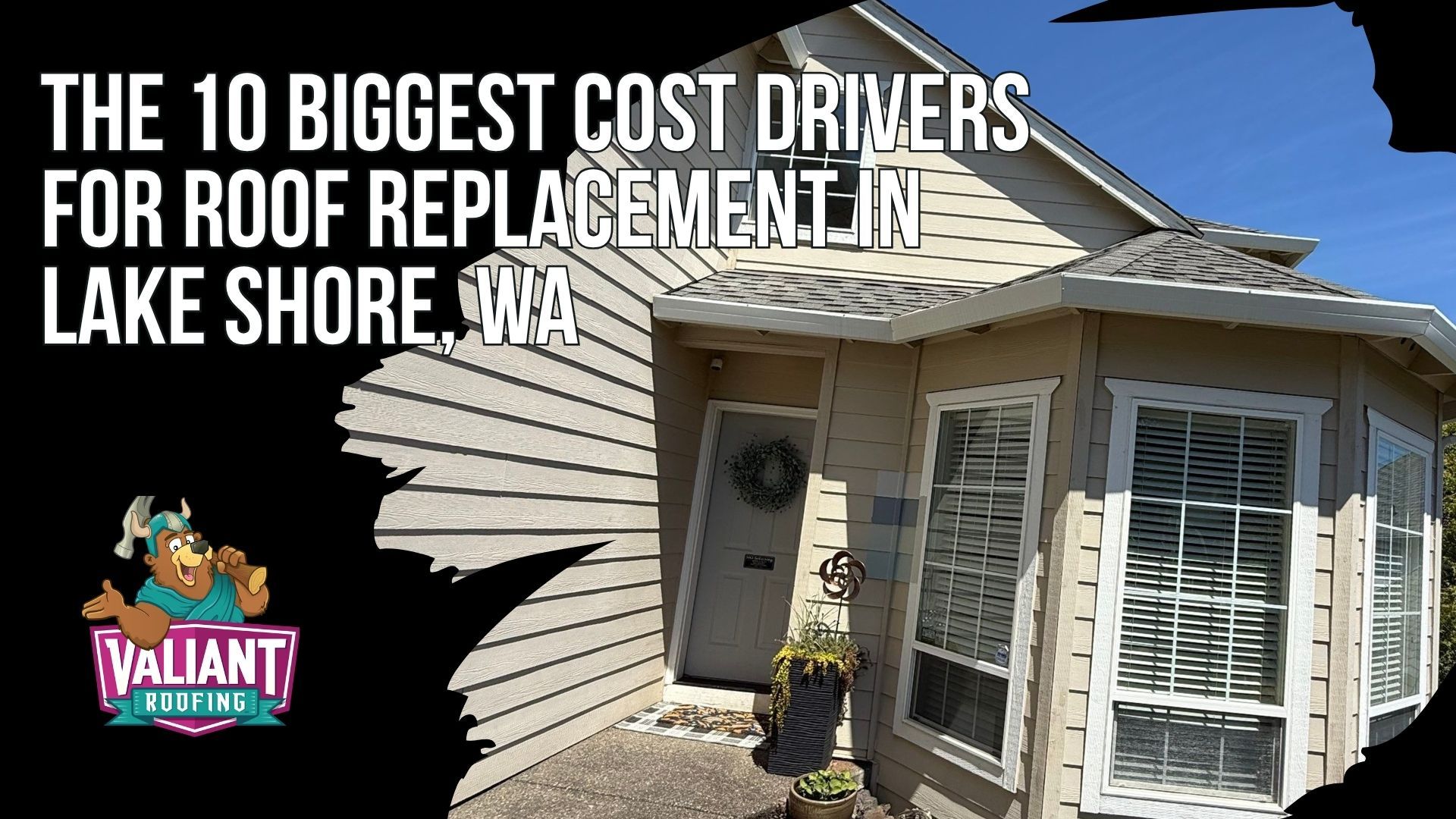 The 10 Biggest Cost Drivers for Roof Replacement in Lake Shore, WA
A ten point overview of the cost factors that shift a Lake Shore, WA roof replacement bid higher or lower, packaged as what Valiant calls the Lake Shore 10-Point Bid Breakdown for homeowners building a clearer total roof cost picture. The list moves through roof size in squares, material choice with asphalt architectural shingles installed at $5.50 to $9.50 per square foot and standing seam metal at $14.50 to $23.50 or more, pitch above 8:12 that triggers safety harnesses and slower production, tear off layer count, decking replacement at $85 to $125 per sheet, penetration count, site accessibility, ventilation requirements, permit and code rules, and seasonal demand swings.
Address: 108 SE 124th Ave Suite 8, Vancouver, WA 98684
https://www.valiantroofing.com/locations/vancouver-wa