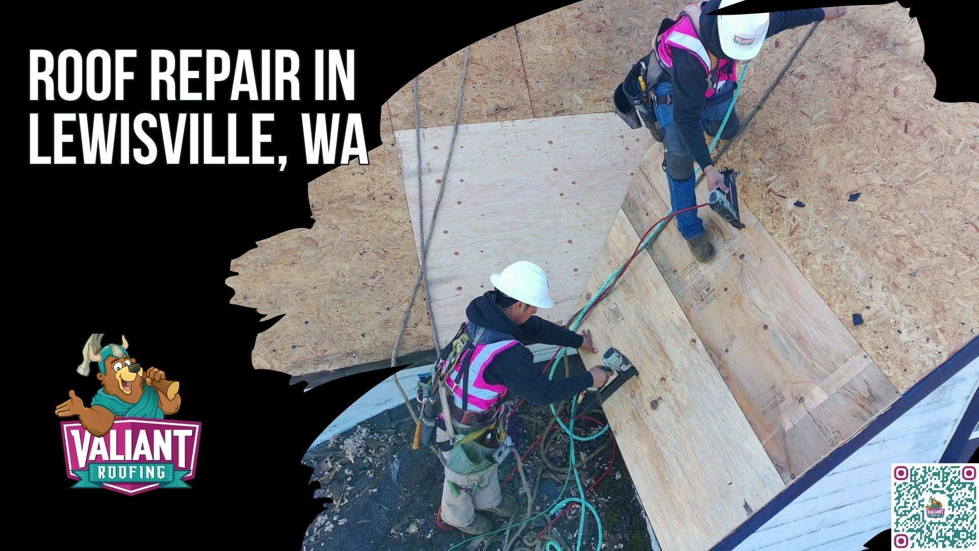 Roof Repair in Lewisville, WA
Valiant Roofing provides residential and same-day emergency roof repair throughout Lewisville, WA, near the East Fork Lewis River, Lewisville Park, Heisson, and Yacolt. The river corridor brings added humidity, tree canopy, and moss growth. Valiant is available 24/7 and holds WA license VALIARL813LM and Oregon CCB #227641. The company is BBB A+, Owens Corning Platinum Preferred, CertainTeed ShingleMaster, and backed by 230+ verified 5-star Google reviews. Call 360-740-7017 for an inspection within 48 hours or same-day service for active leaks. Address: 108 SE 124th Ave Suite 8, Vancouver, WA 98684. URL: [https://www.valiantroofing.com/locations/vancouver-wa](https://www.valiantroofing.com/locations/vancouver-wa)
