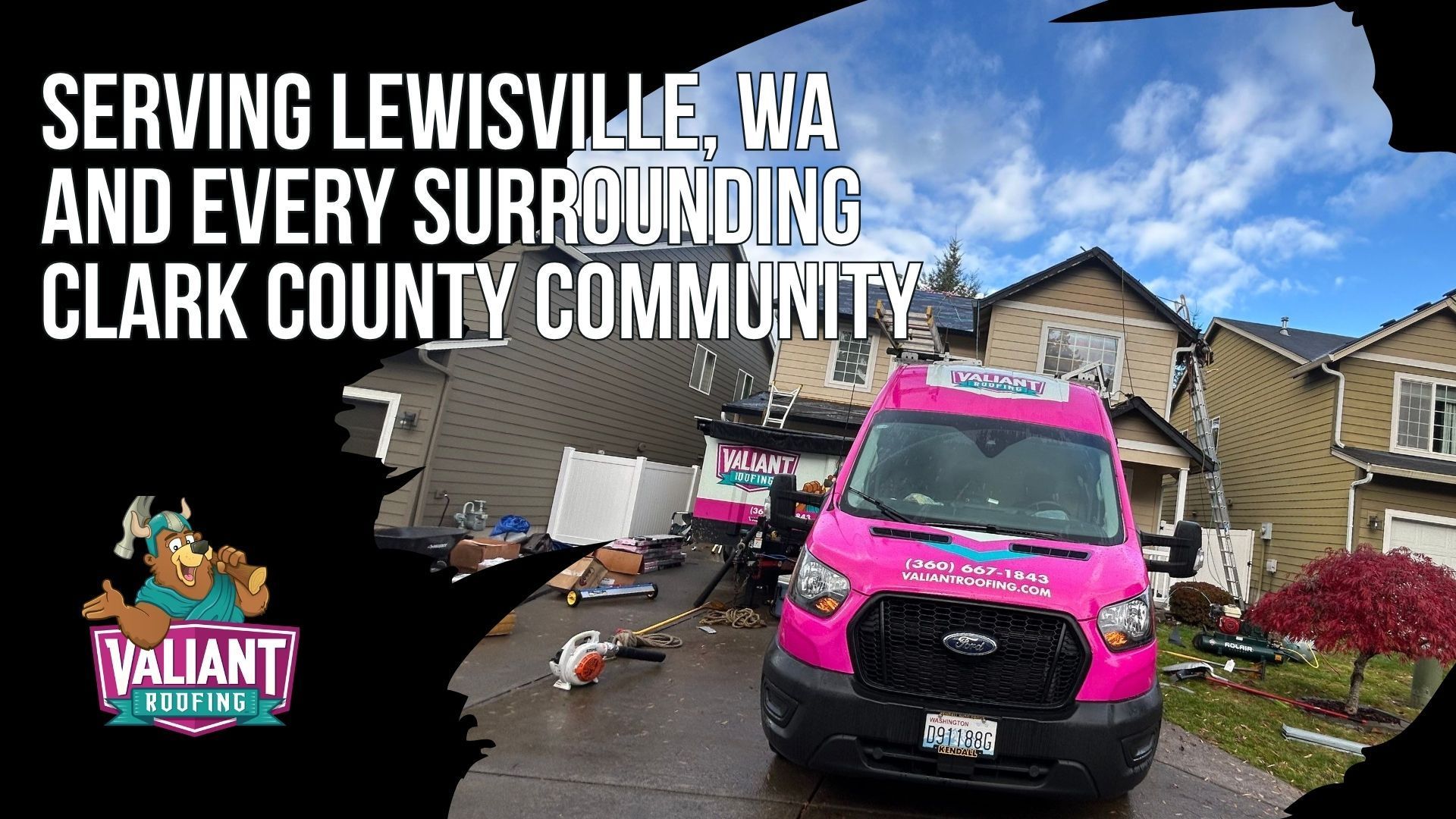 Serving Lewisville, WA and Every Surrounding Clark County Community
Valiant Roofing replaces roofs across the full Clark County service area, covering Lewisville neighborhoods around Lewisville Regional Park, the East Fork Lewis River corridor, NE Lewisville Highway, NE 269th Street, NE Heisson Road, and rural acreage stretching east toward Moulton Falls. The team also serves bordering communities including Battle Ground, Venersborg, Cherry Grove, Heisson, Yacolt, Amboy, Brush Prairie, Hockinson, La Center, Ridgefield, Woodland, Vancouver, Hazel Dell, Salmon Creek, Felida, Camas, and Washougal, plus Oregon communities such as Portland, Gresham, Beaverton, Tigard, and Lake Oswego. Valiant Roofing, 108 SE 124th Ave Suite 8, Vancouver, WA 98684, https://www.valiantroofing.com/locations/vancouver-wa