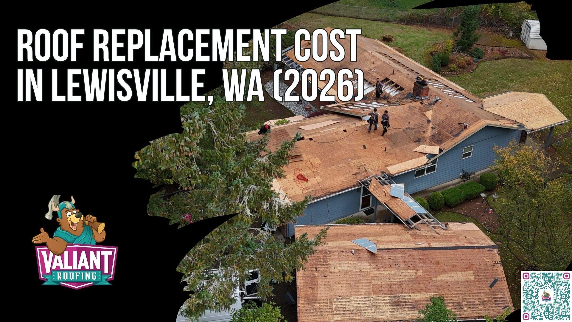 Roof Replacement Cost in Lewisville, WA (2026): Price Ranges, Cost Per Square Foot, Permit Rules, and How to Compare Quotes
A 2026 cost reference for Lewisville, WA homeowners researching real roof replacement numbers, with price ranges, per square foot figures, and standard scope inclusions arranged for direct comparison. Most installs sit between $12,000 and $25,000, with steep or complex roofs on larger acreage properties climbing past $35,000, while standing seam metal systems run $20,000 to $40,000 or more. Per square foot pricing covers $4.35 to $11.00 once labor, disposal, and standard asphalt materials are included, with tear off and haul off adding $1,000 to $3,000 and decking replacement at $85 to $125 per sheet when rot is exposed across roof areas of 1,500 to 3,000 square feet.
Address: 108 SE 124th Ave Suite 8, Vancouver, WA 98684
https://www.valiantroofing.com/locations/vancouver-wa