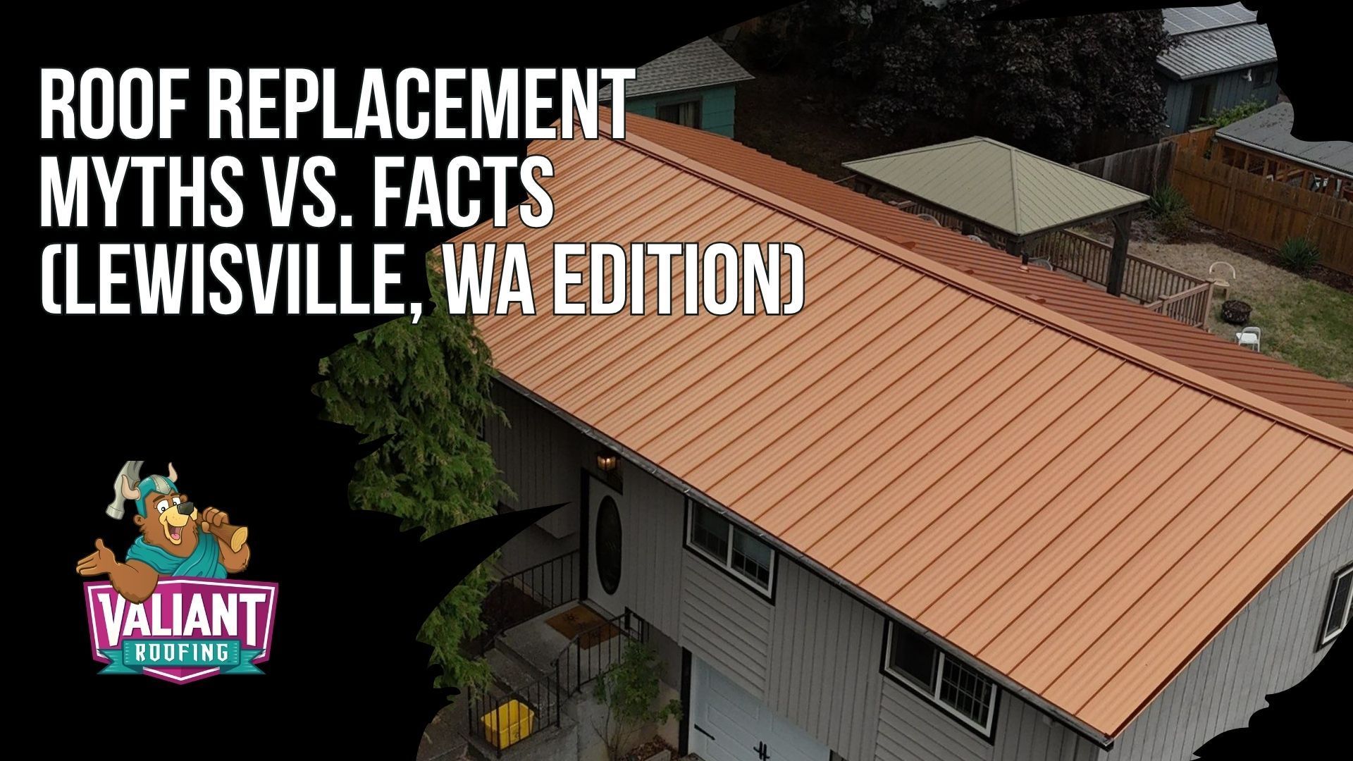 Roof Replacement Myths vs. Facts (Lewisville, WA Edition)
A myth and fact rundown built for Lewisville, WA homeowners weighing a roof replacement, pairing common misconceptions with what actually holds up under Washington code and real Clark County job conditions. The layout sets overlay against tear off under the two layer state limit, lines up scope gaps in cheap bids against the ice and water shield, pipe boots, and written decking allowance left off, and confirms permit requirements from the City of Vancouver and Clark County. Cost math pairs metal at $14.50 to $23.50 per square foot with asphalt at $5.50 to $9.50, while standard Lewisville installs finish in one to two days rather than a full week.
Address: 108 SE 124th Ave Suite 8, Vancouver, WA 98684
URL: https://www.valiantroofing.com/locations/vancouver-wa