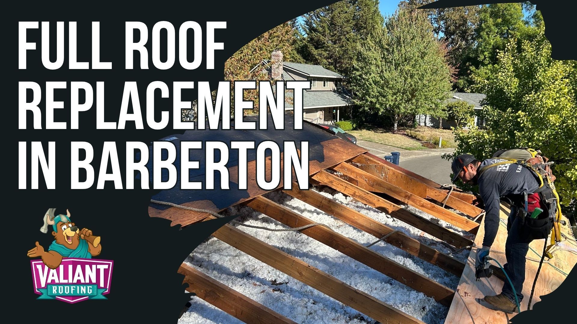 Full roof replacement in Barberton, WA by Valiant Roofing delivers a complete roofing system built for long term durability, protection, and performance in the Pacific Northwest climate. As a top rated roofing contractor in Barberton, WA, Valiant Roofing handles full tear offs, decking inspection and replacement, ice and water shield installation, synthetic underlayment, Owens Corning architectural shingles, flashing, ventilation upgrades, and final cleanup with precision. Most roof replacement projects are completed in one to three days using in house crews and high quality materials backed by strong warranties.
Homeowners searching for the best roofer in Barberton, WA trust Valiant Roofing for transparent pricing, with roof replacement costs typically ranging from $8,000 to $25,000+ depending on size, pitch, materials, and decking condition. With detailed written estimates, financing options, and expert installation standards, Valiant Roofing provides reliable roof replacement solutions that protect your home for decades.