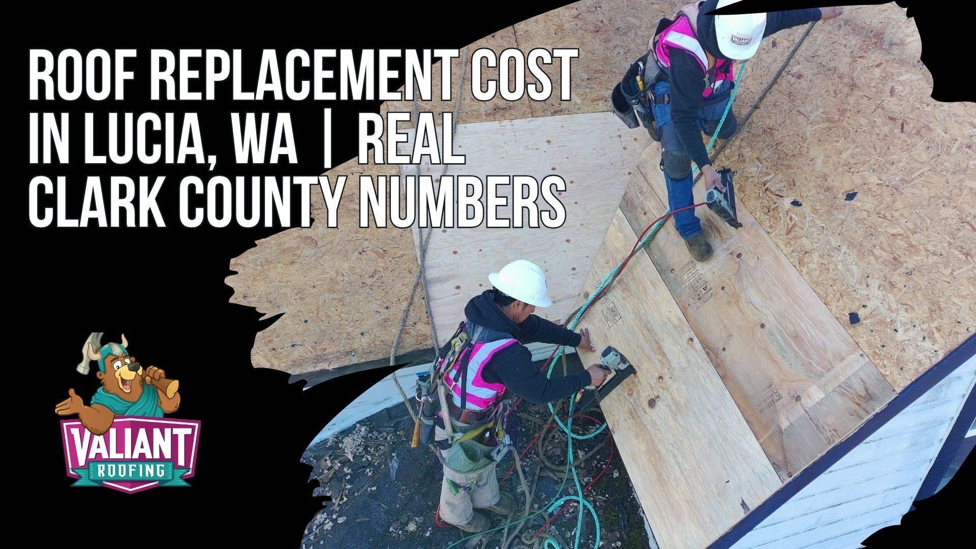 Roof Replacement Cost in Lucia, WA | Real Clark County Numbers
Roof replacement cost in Lucia, WA averages $12,000 to $25,000+ in 2026, the same range Valiant Roofing publishes for the broader Clark County market, with standing seam metal running $20,000 to $40,000+ as a lifetime system. Price per square foot runs $4.35 to $11.00, tear-off and disposal add $1,000 to $3,000+, and structural decking is billed at $85 to $125 per sheet only where rot is found. Six measurable variables move the final number: roof size in squares, pitch and walkability, layer count, decking condition, material tier, and penetrations like skylights and chimneys. Call 360-740-7017 for a free written quote. Valiant Roofing, 108 SE 124th Ave Suite 8, Vancouver, WA 98684, https://www.valiantroofing.com/locations/vancouver-wa
