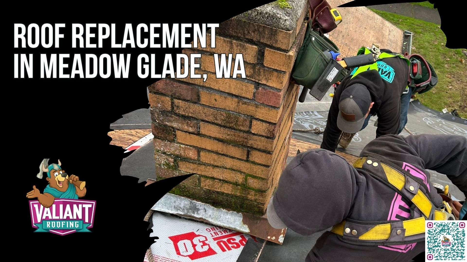 Roof Replacement in Meadow Glade, WA
Valiant Roofing crews complete a full roof replacement in Meadow Glade, WA by removing the existing roof down to the decking, repairing sheathing and underlayment, pulling the Clark County re-roofing permit, and installing a new roof engineered for Pacific Northwest rainfall, freeze-thaw stress, and the aggressive moss and algae growth across this 3.9-square-mile Adventist community for 30 to 50 years. As an Owens Corning Platinum Preferred Contractor with 230+ five-star projects, every replacement includes CompanyCam documentation and a written decking allowance quoted before tear-off. Call 360-740-7017 for a free estimate. Valiant Roofing, 108 SE 124th Ave Suite 8, Vancouver, WA 98684, https://www.valiantroofing.com/locations/vancouver-wa