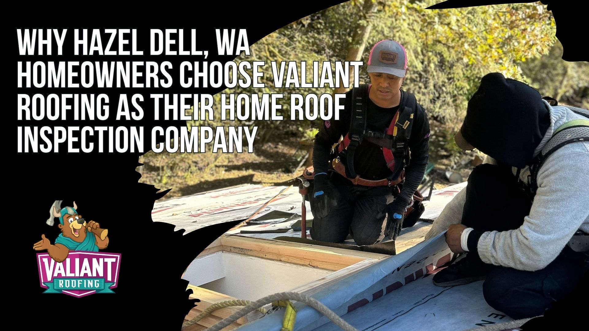 Why Hazel Dell, WA Homeowners Choose Valiant Roofing as Their Home Roof Inspection Company, a credential list for homeowners wanting a written record for an insurance adjuster or real estate agent. Valiant is locally owned, serving Hazel Dell, Salmon Creek, Felida and the NE Hwy 99 corridor. Owens Corning Platinum Preferred, top 1% nationally. CertainTeed ShingleMaster. BBB A+ accredited. Over 230 Google reviews at 4.9 stars, with Darrien named most often. Licenses shown, WA L&I VALIARL813LM and OR CCB 227641. Photo report emailed before the inspector leaves, no subcontracted inspectors, independent sign-off after every project. Valiant Roofing, 108 SE 124th Ave Suite 8, Vancouver, WA 98684. https://www.valiantroofing.com/locations/vancouver-wa