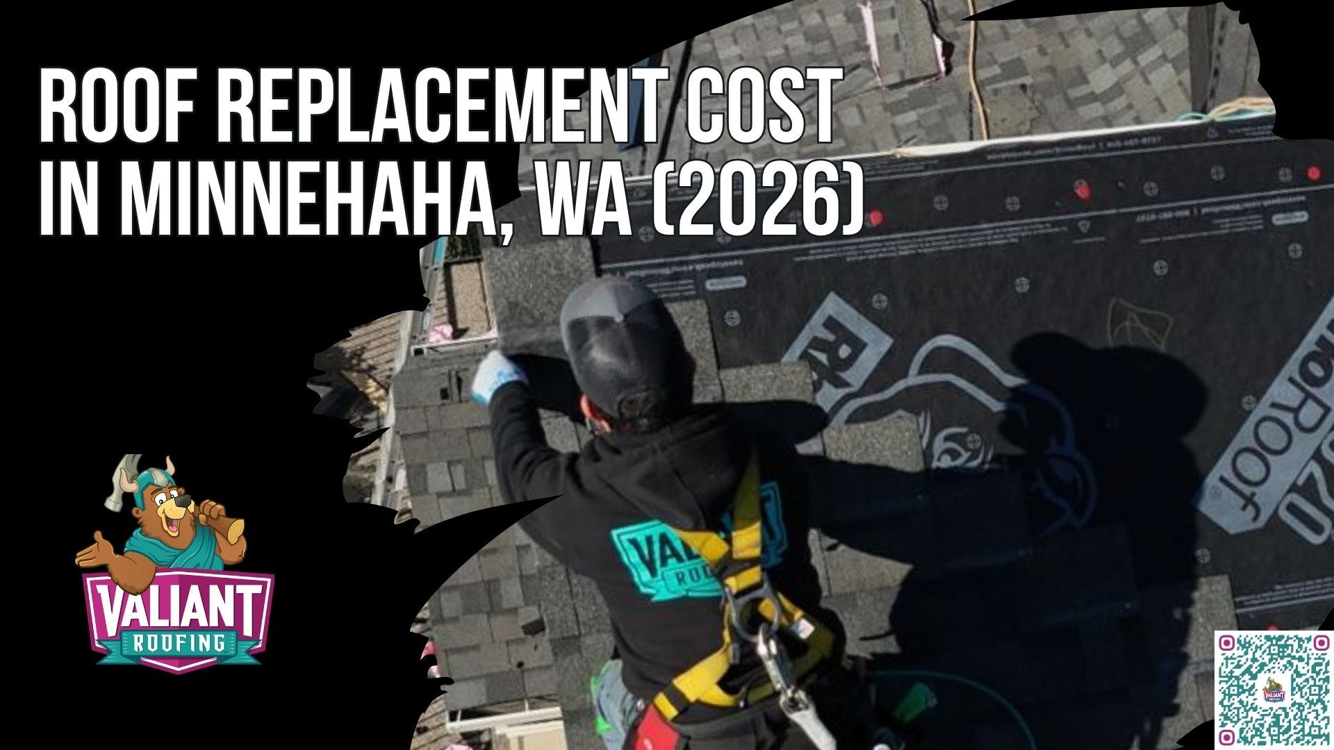 Roof Replacement Cost in Minnehaha, WA: What Homeowners Actually Pay
Most Minnehaha, WA roof replacements fall in Valiant Roofing's published Vancouver range of $12,000 to $25,000+ for 2026, with installed pricing running $4.35 to $11.00 per square foot depending on pitch, material tier, decking repair, and waste factor. Standing seam metal starts at $20,000 and scales past $40,000 for larger or more complex roofs as a lifetime system best suited to rain and moss resistance. Tear-off and disposal alone runs $1,000 to $3,000+ depending on how many existing layers come off, and structural decking replacement is priced at $85 to $125 per sheet, applied only when rot is found after tear-off. Valiant Roofing, 108 SE 124th Ave Suite 8, Vancouver, WA 98684, https://www.valiantroofing.com/locations/vancouver-wa