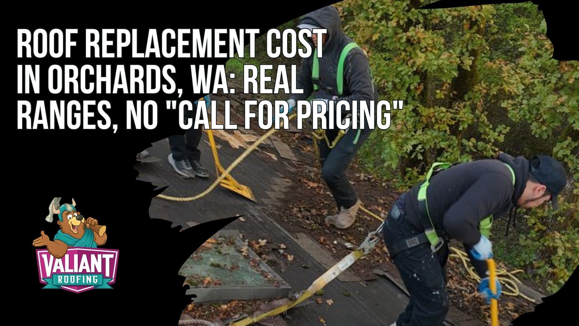 Roof replacement cost in Orchards, WA falls between $11,900 and $29,800 for most homes in 2026, with steep or repair-heavy roofs pushing $35,000+. Composition shingles run $4.35 to $11.00 per square foot, a 2,000 sq ft asphalt job prices at $8,700 to $22,000, metal reaches $20,000 to $38,000, and tile or slate exceeds $60,000, with tear-off adding $1,000 to $3,000. Roof size, pitch, complexity, tear-off layers, and material choice move the final number, and Orchards' late-90s housing stock keeps most jobs inside the published range. Quotes far below it usually skip flashing or ventilation. Financing is available. Valiant Roofing, 108 SE 124th Ave Suite 8, Vancouver, WA 98684, https://www.valiantroofing.com/locations/vancouver-wa