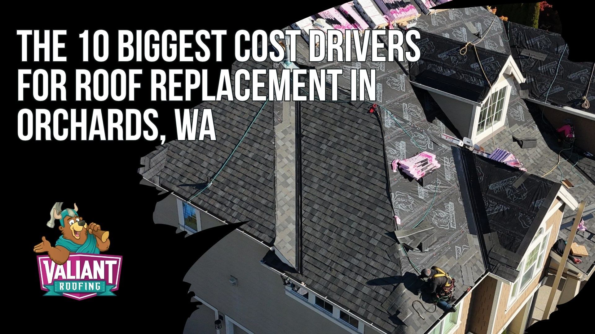 The 10 Biggest Cost Drivers for Roof Replacement in Orchards, WA
The Orchards 10-Point Bid Breakdown covers the ten factors that move roof replacement pricing up or down for Vancouver-area homeowners. Roof size in squares drives material, labor, and disposal volume, while material choice swings cost from $5.50 to $9.50 per square foot for asphalt architectural shingles or $14.50 to $23.50 and up for standing seam metal. Pitch above 8:12 requires safety harnesses, tear-off layer count doubles removal time on multi-layer roofs, and decking at $85 to $125 per sheet appears only after the old roof comes off. Penetrations like skylights, chimneys, and vents, site accessibility, balanced ventilation, Clark County permit fees, and seasonal demand all shape the final Valiant Roofing bid in Orchards.
108 SE 124th Ave Suite 8, Vancouver, WA 98684
https://www.valiantroofing.com/locations/vancouver-wa