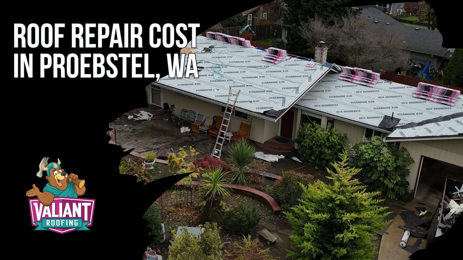 Roof Repair Cost in Proebstel, WA
Valiant Roofing outlines published 2026 roofing costs for Proebstel, WA using its East Clark County and Vancouver service-area pricing. This section covers average full roof costs of $12,000 to $25,000+, asphalt pricing from $4.35 to $11.00 per square foot, standing seam metal from $20,000 to $40,000+, tear-off and disposal, structural decking replacement, and nearby Camas, Washougal, and Brush Prairie replacement ranges. It also lists architectural asphalt, premium asphalt, and standing seam metal per-square pricing, plus guidance on when localized repair makes sense versus full roof replacement. Address: 108 SE 124th Ave Suite 8, Vancouver, WA 98684. URL: [https://www.valiantroofing.com/locations/vancouver-wa](https://www.valiantroofing.com/locations/vancouver-wa)
