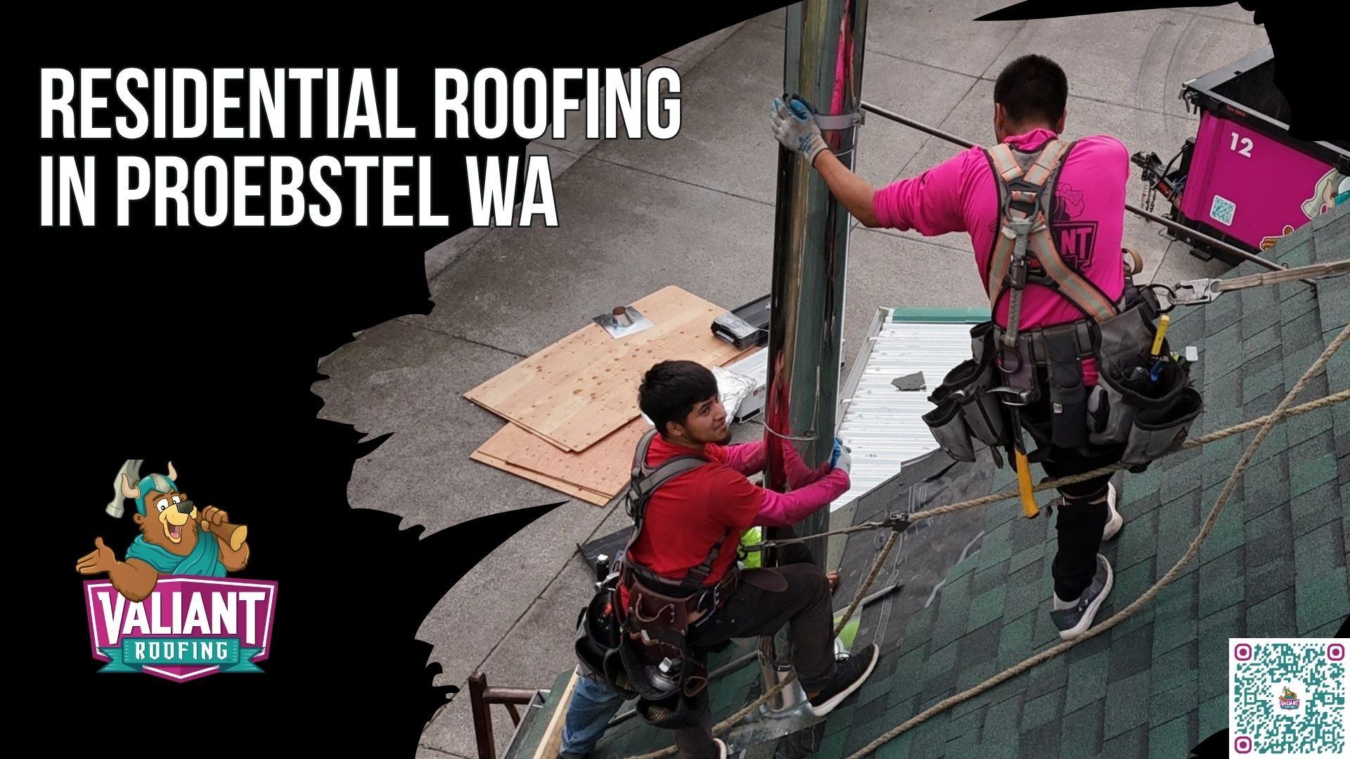 Residential Roofing in Proebstel WA | Certified Roof Installation, Replacement, and Repair with Free Estimates
Valiant Roofing provides residential roofing in Proebstel, WA, including full roof replacements, targeted repairs, detailed inspections, and preventive maintenance for homes affected by heavy rainfall, tree debris, moss growth, and freeze-thaw cycles. Services address leaks, cracked flashing, missing shingles, hidden damage, and aging roof systems, with photo-documented reports delivered within 48 hours. Certified materials from Owens Corning and CertainTeed are installed by experienced crews familiar with local construction. Credentials include Owens Corning Platinum Preferred, CertainTeed ShingleMaster, WA license VALIARL813LM, and a 4.9-star rating across 230+ reviews. Address: 108 SE 124th Ave Suite 8, Vancouver, WA 98684. URL: [https://www.valiantroofing.com/locations/vancouver-wa](https://www.valiantroofing.com/locations/vancouver-wa)

