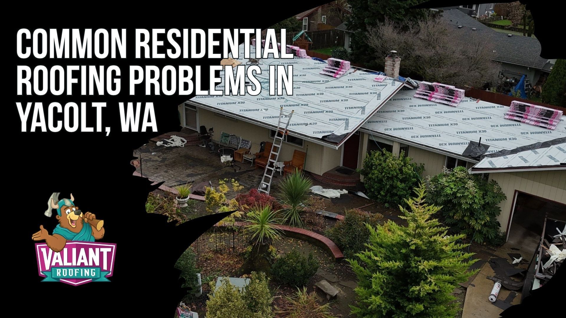 Common Residential Roofing Problems in Yacolt, WA
Yacolt homes face roofing problems linked to heavy moisture, wooded surroundings, and freeze-thaw conditions. Common issues include moss and algae on shaded roof sections, debris collecting in valleys, cracked or aging pipe boots, and flashing failures around chimneys, walls, and dormers. Older homes may also develop attic condensation from poor ventilation, damaging roof decking from below. Aging or hail can cause shingle granule loss that reduces UV and water protection, while falling branches from surrounding Douglas Fir trees can create sudden storm damage. Valiant Roofing recommends free annual inspections to identify these problems early before they develop into larger repairs or structural damage. Address: 108 SE 124th Ave Suite 8, Vancouver, WA 98684. URL: [https://www.valiantroofing.com/locations/vancouver-wa](https://www.valiantroofing.com/locations/vancouver-wa)
