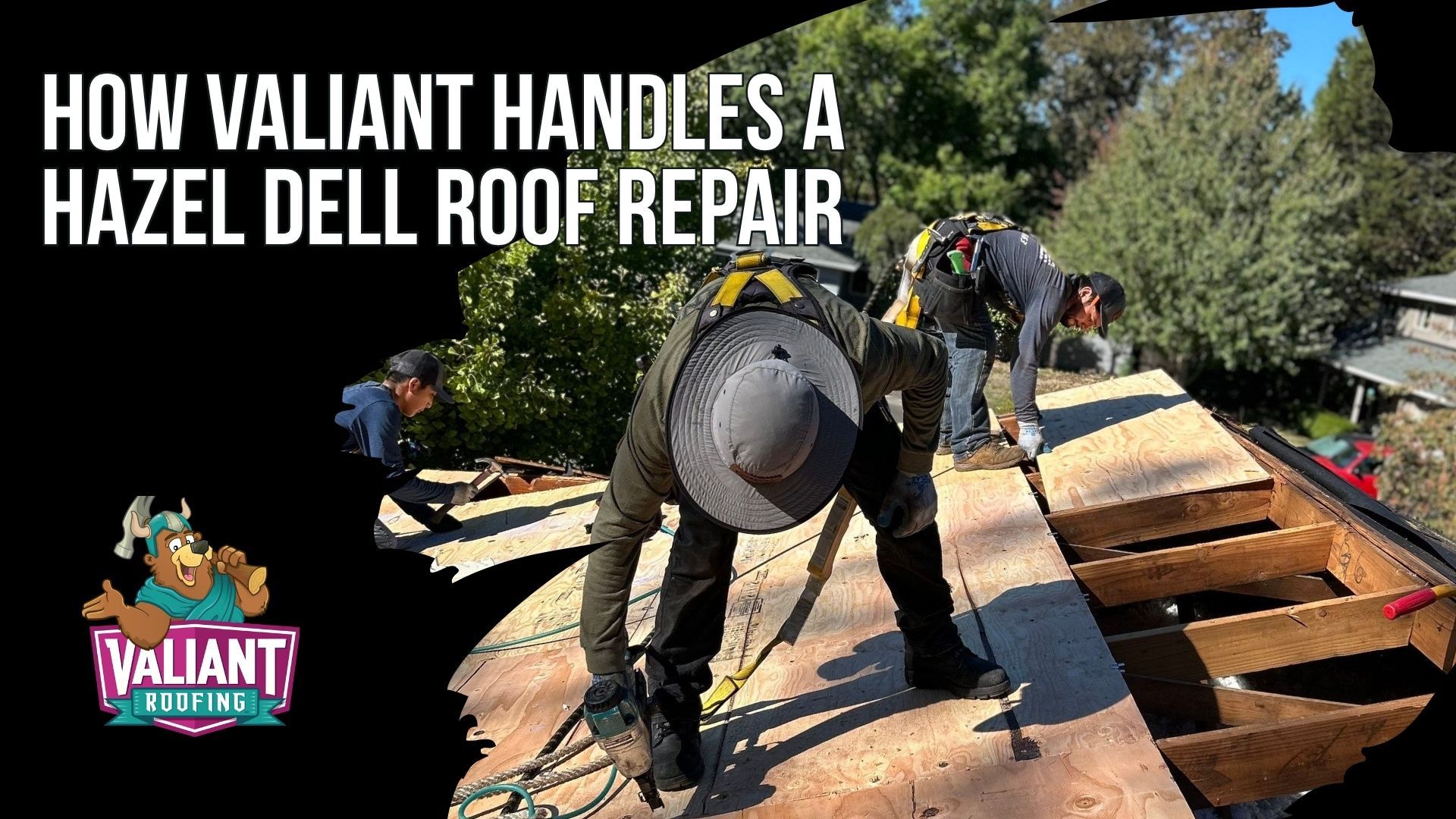 How Valiant Handles a Hazel Dell Roof Repair
Valiant Roofing uses a six-step roof repair process in Hazel Dell, WA. Customers call or book online with Kendra or Jack, then Darrien or Blake inspects within 48 hours or same-day for active leaks, checking the roof, attic, ventilation, and documenting findings with CompanyCam. Customers receive photos, a written scope, line-item pricing, and materials before scheduling. Most repairs finish in one day, while decking work may take 1-2 days. Oscar or a lead installer runs the job, Naomi supervises, cleanup includes a magnet sweep, and a separate inspection checks the repair. Address: 108 SE 124th Ave Suite 8, Vancouver, WA 98684. URL: [https://www.valiantroofing.com/locations/vancouver-wa](https://www.valiantroofing.com/locations/vancouver-wa)
