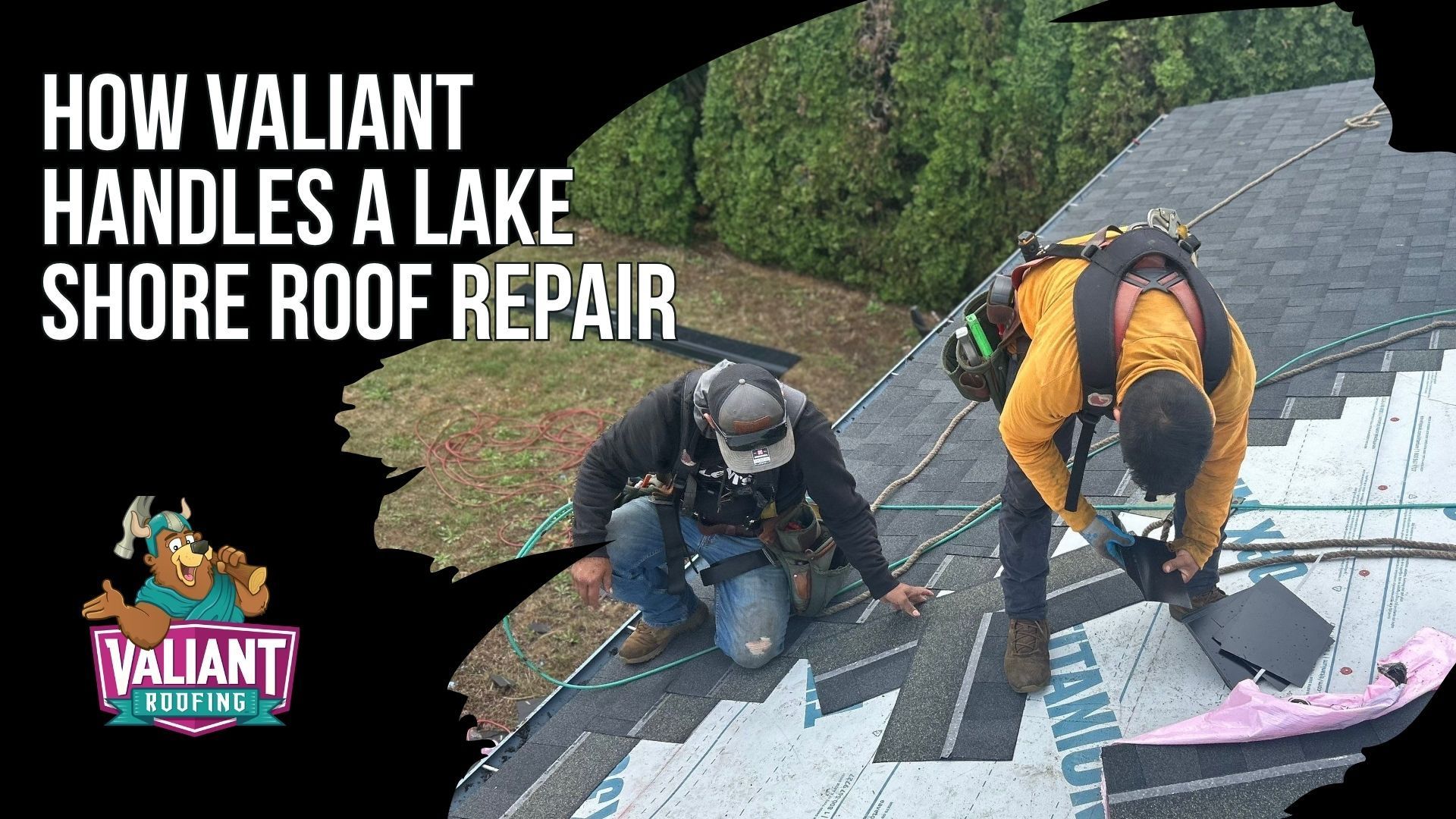 ## How Valiant Handles a Lake Shore Roof Repair
Valiant Roofing follows a six-step roof repair process in Lake Shore, WA. Customers call or book online with Kendra or Jack, then Darrien or Blake completes a free on-site inspection within 48 hours or same-day for active leaks, checking the roof, attic, ventilation, and documenting everything with CompanyCam. Customers receive photos, a written scope, line-item pricing, and a materials list before scheduling. Most repairs finish in one day, while decking replacement may take 1-2 days. Oscar or a lead installer runs the job, Naomi supervises, cleanup includes a magnet sweep, and a separate post-repair inspection checks the completed work. Address: 108 SE 124th Ave Suite 8, Vancouver, WA 98684. URL: [https://www.valiantroofing.com/locations/vancouver-wa](https://www.valiantroofing.com/locations/vancouver-wa)
