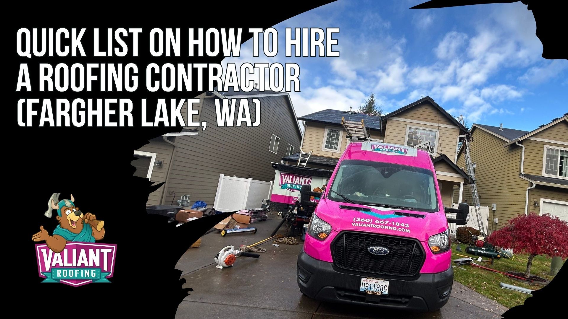 Quick List on How to Hire a Roofing Contractor (Fargher Lake, WA)
This quick list gives price shopping Fargher Lake, WA homeowners five steps to follow in order that protect them from most problems when hiring a roofer. It starts with verifying the company through Washington L&I contractor verification at lni.wa.gov, confirming the license is active, bonded, and insured, then demanding documentation including the bond certificate, insurance certificates, workers compensation proof, and a written scope of work. From there it advises comparing scopes line by line rather than price alone, since two bids can cover very different work, requiring photo and video documentation before, during, and after the project, and paying safely with milestones, written change orders, and lien releases before final payment.
108 SE 124th Ave Suite 8, Vancouver, WA 98684
https://www.valiantroofing.com/locations/vancouver-wa