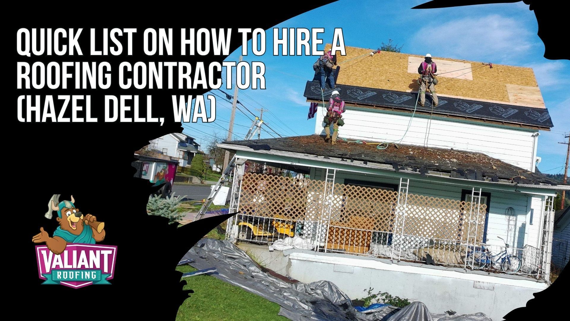 Quick List on How to Hire a Roofing Contractor (Hazel Dell, WA). If you are price-shopping and overwhelmed, this quick list covers the minimum due diligence before hiring a roofing contractor in Hazel Dell. First, verify the company using the Washington L&I contractor verification tool and confirm their license number is active. Second, demand documentation, including bond, general liability insurance, workers' compensation, and a written scope of work. Third, compare scopes line by line, not just the bottom-line price. Fourth, require photo and video documentation before, during, and after the project. Fifth, pay safely with milestone-based payments, change orders, and lien releases before the final check. If a roofer cannot handle those basics, they are not the safe choice in Hazel Dell, WA. 108 SE 124th Ave Suite 8, Vancouver, WA 98684. https://www.valiantroofing.com/locations/vancouver-wa