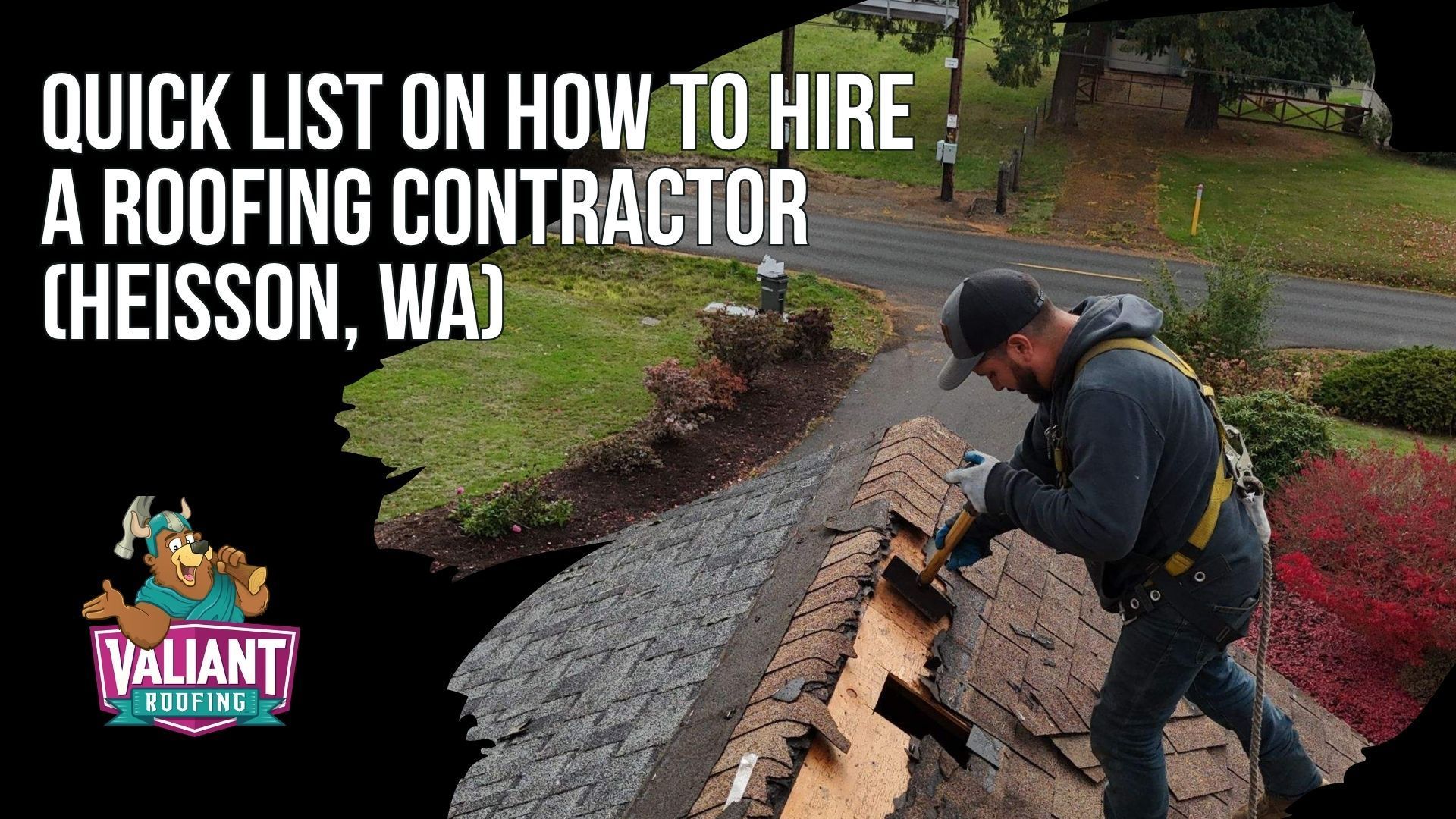 Quick List on How to Hire a Roofing Contractor (Heisson, WA). If you are price-shopping and overwhelmed, this quick list gives Heisson, WA homeowners five steps that filter out unqualified contractors before the estimate stage. First, verify the company using Washington L&I contractor verification and look up their license number. Second, demand documentation, including bond, insurance, workers' comp, and a written scope of work. Third, compare scopes line by line, not just price, because the cheapest bid usually has the thinnest scope. Fourth, require photo and video documentation before, during, and after the project. Fifth, pay safely with milestones, change orders, and lien releases before final payment. If a roofer cannot handle those basics, they are not the safe choice in Heisson, WA. 108 SE 124th Ave Suite 8, Vancouver, WA 98684. https://www.valiantroofing.com/locations/vancouver-wa