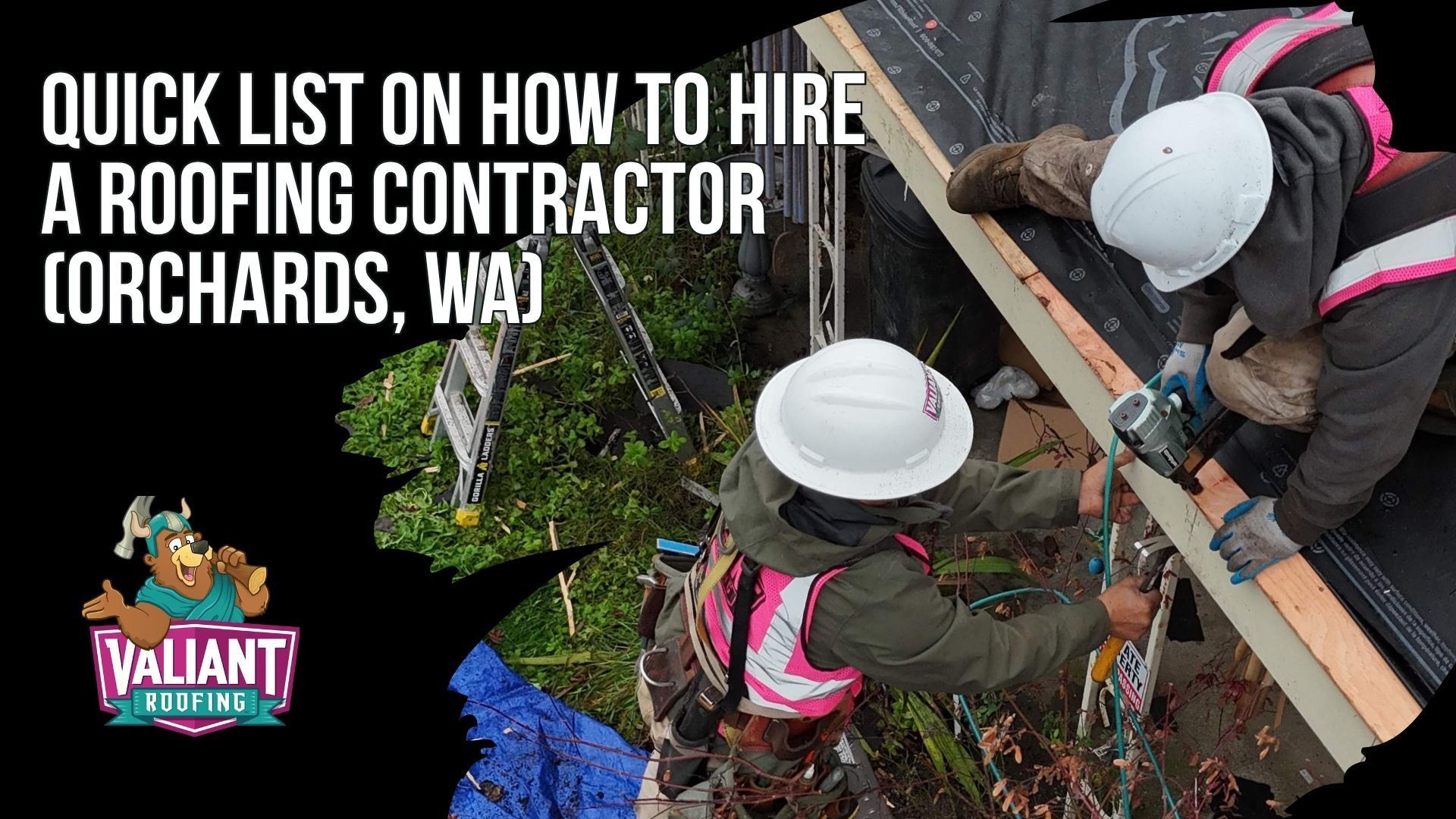 Quick List on How to Hire a Roofing Contractor (Orchards, WA). If you are getting quotes from multiple companies and the whole thing feels like too much, just do these five things in order to keep yourself out of trouble. First, verify the company using the Washington L&I contractor verification tool, confirming the license is active, the bond is current, and workers' comp coverage is in place. Second, demand documentation, including bond certificate, insurance certificate, workers' comp certificate, and a written scope of work with itemized line items. Third, compare scopes line by line, not just price, since two estimates can show the same bottom number but cover completely different work. Fourth, require photo and video documentation before, during, and after the project. Fifth, pay safely with milestone payments, change orders, and lien releases before the final check. 108 SE 124th Ave Suite 8, Vancouver, WA 98684. https://www.valiantroofing.com/locations/vancouver-wa