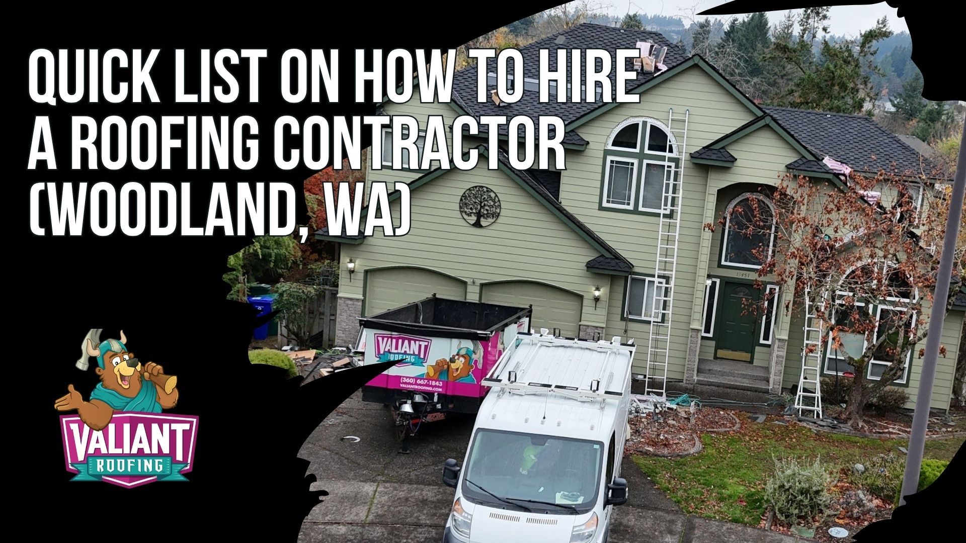 Quick List on How to Hire a Roofing Contractor (Woodland, WA). If you are price-shopping and overwhelmed, follow these steps in order, as this is the minimum standard any roofing contractor in Woodland should meet before you hand over a dollar. First, verify the company using Washington L&I contractor verification and confirm the license is active, bonded, and insured. Second, demand documentation, including bond, insurance certificates, workers' comp, and a written scope of work. Third, compare scopes line by line, not just price, since two bids at different prices may include completely different materials, warranty terms, and scope items. Fourth, require photo and video documentation before, during, and after the project. Fifth, pay safely with milestones, change orders, and lien releases before final payment. 108 SE 124th Ave Suite 8, Vancouver, WA 98684. https://www.valiantroofing.com/locations/vancouver-wa
