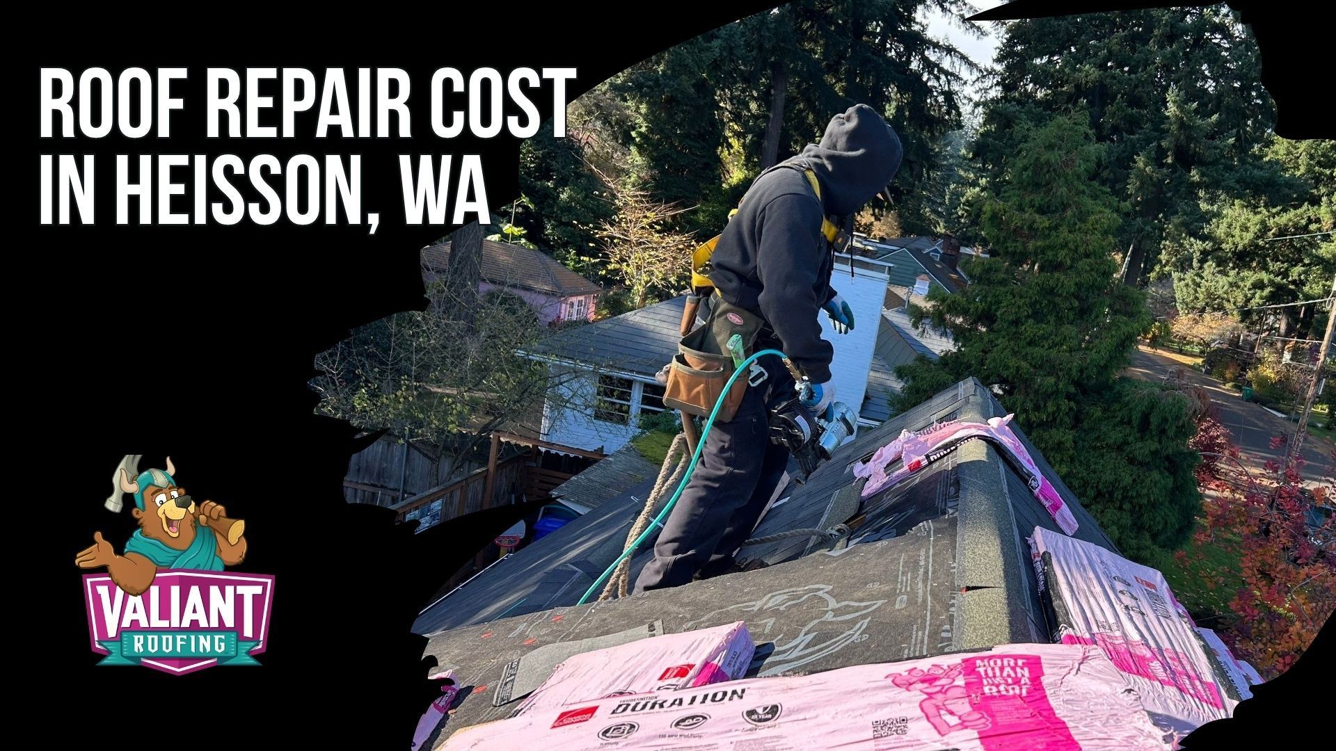 Roof Repair Cost in Heisson, WA
Valiant Roofing provides published 2026 pricing context for roof work in Heisson, WA, with costs based on scope, pitch, material, access, and decking condition. Published ranges include $12,000 to $25,000+ for an average full roof, $4.35 to $11.00 per square foot for asphalt, $20,000 to $40,000+ for standing seam metal, $1,000 to $3,000+ for tear-off and disposal, and $85 to $125 per sheet for structural decking. Nearby Battle Ground, Hockinson, and Ridgefield pricing provides additional context. Repair versus replacement depends on roof age, shingle condition, decking, leak history, and existing layers. Financing is available for qualified applicants. Address: 108 SE 124th Ave Suite 8, Vancouver, WA 98684. URL: [https://www.valiantroofing.com/locations/vancouver-wa](https://www.valiantroofing.com/locations/vancouver-wa)
