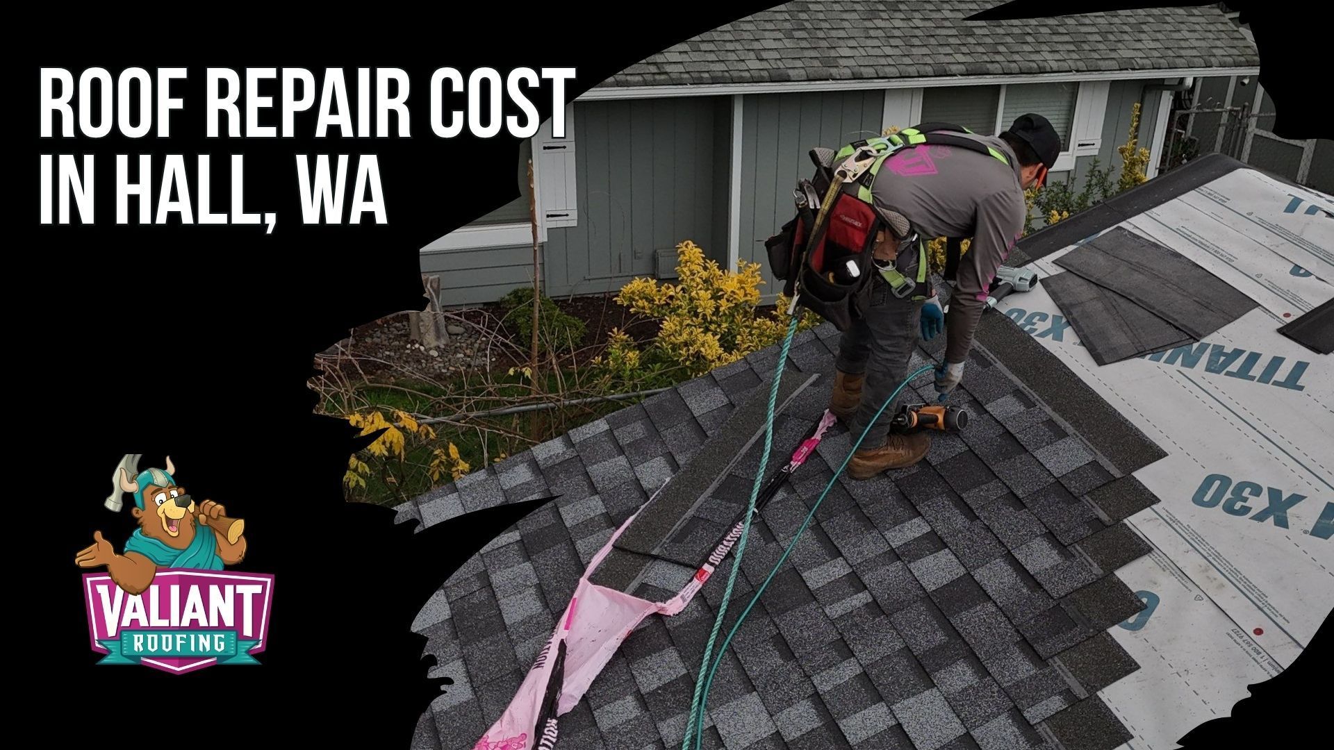 Roof Repair Cost in Hall, WA
Valiant Roofing explains 2026 roof repair and replacement pricing for Hall, WA, with costs based on scope, pitch, material, access, and decking condition. Published figures include $12,000 to $25,000+ for an average full roof, $4.35 to $11.00 per square foot for asphalt, $20,000 to $40,000+ for standing seam metal, $1,000 to $3,000+ for tear-off and disposal, and $85 to $125 per sheet for structural decking. Nearby Battle Ground, Ridgefield, and La Center ranges provide added context for rural North Clark County projects. Address: 108 SE 124th Ave Suite 8, Vancouver, WA 98684. URL: [https://www.valiantroofing.com/locations/vancouver-wa](https://www.valiantroofing.com/locations/vancouver-wa)
