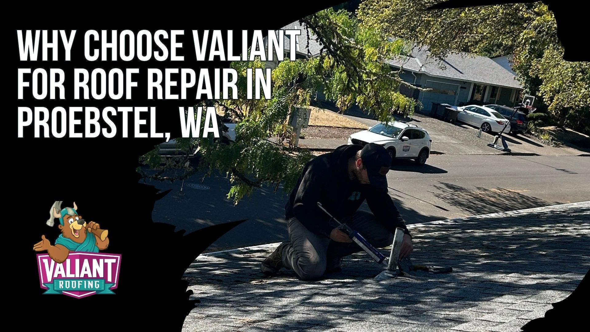Valiant Roofing highlights the licensing, local experience, workmanship standards, certifications, and documentation behind its roof repair services in Proebstel, WA. This section covers WA License VALIARL813LM, Oregon CCB #227641, insurance, local crews and trucks, Owens Corning Platinum Preferred status, CertainTeed ShingleMaster certification, BBB A+ accreditation, 230+ verified 5-star Google reviews, photo-documented inspections, written warranties, and owner-answered calls. It also explains how to evaluate a roofing contractor by checking licensing, manufacturer certifications, repair documentation, and written warranty coverage. Address: 108 SE 124th Ave Suite 8, Vancouver, WA 98684. URL: [https://www.valiantroofing.com/locations/vancouver-wa](https://www.valiantroofing.com/locations/vancouver-wa)
