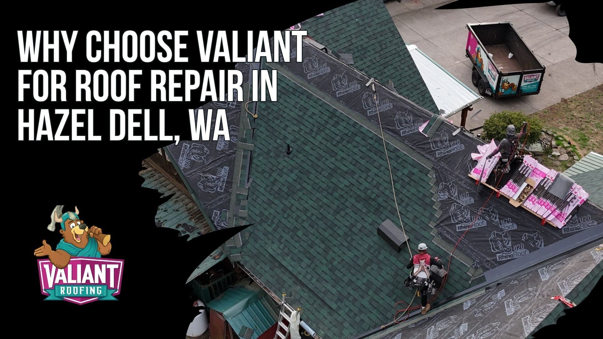  How Valiant Handles a Hazel Dell Roof Repair
Valiant Roofing uses a six-step roof repair process in Hazel Dell, WA. Customers call or book online with Kendra or Jack, then Darrien or Blake inspects within 48 hours or same-day for active leaks, checking the roof, attic, ventilation, and documenting findings with CompanyCam. Customers receive photos, a written scope, line-item pricing, and materials before scheduling. Most repairs finish in one day, while decking work may take 1-2 days. Oscar or a lead installer runs the job, Naomi supervises, cleanup includes a magnet sweep, and a separate inspection checks the repair. Address: 108 SE 124th Ave Suite 8, Vancouver, WA 98684. URL: [https://www.valiantroofing.com/locations/vancouver-wa](https://www.valiantroofing.com/locations/vancouver-wa)
