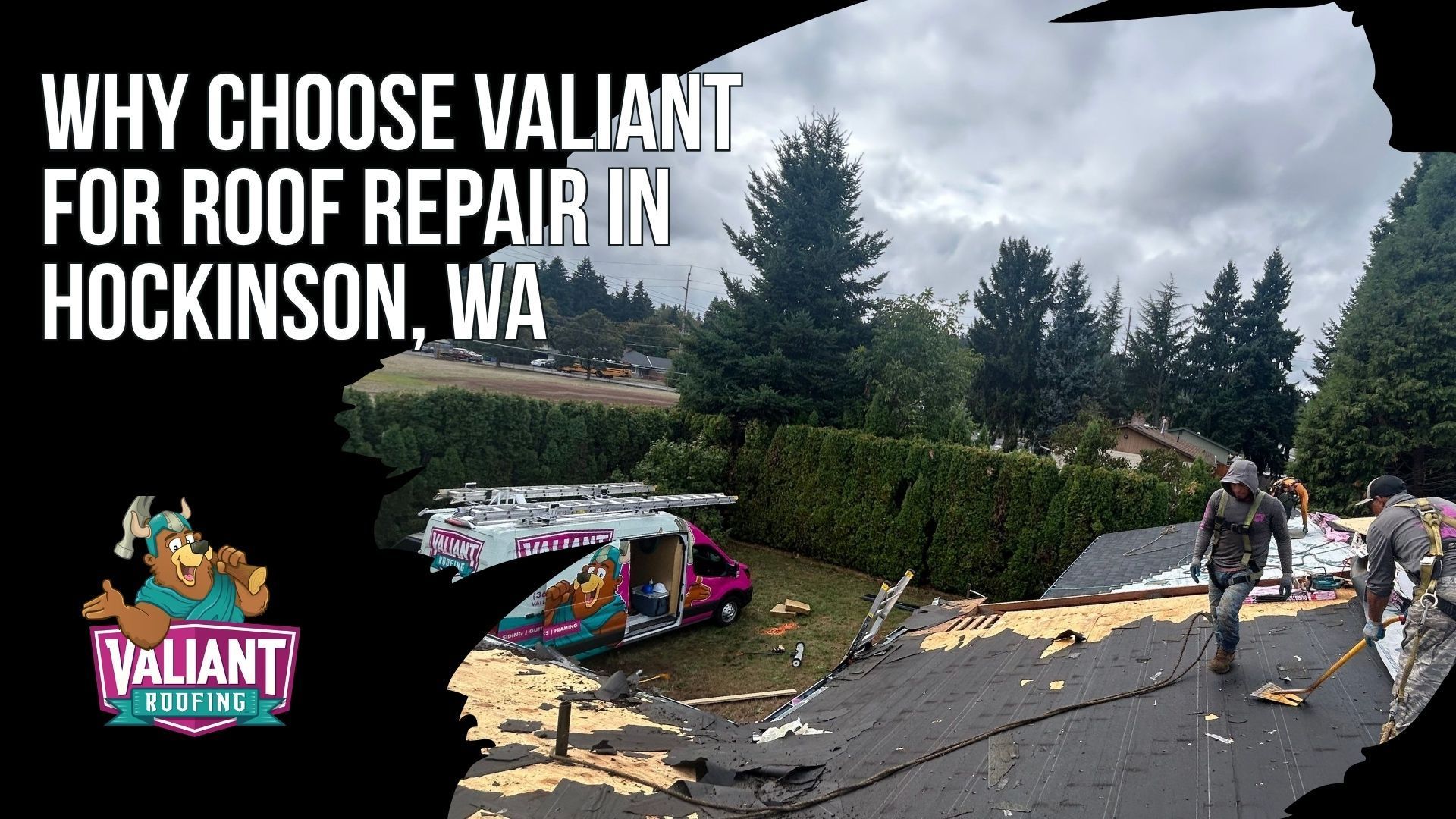  Why Choose Valiant for Roof Repair in Hockinson, WA
Valiant Roofing highlights licensing, certifications, documented reviews, clear pricing, and repair safeguards for Hockinson, WA homeowners. Credentials include WA Contractor License VALIARL813LM, Oregon CCB #227641, Owens Corning Platinum Preferred, CertainTeed ShingleMaster, BBB A+, and 230+ verified 5-star Google reviews. Valiant provides 24/7 service, CompanyCam documentation, itemized estimates, labor and manufacturer warranties, financing, and a separate post-repair inspection. The company does not quote without inspecting, use uninsured subcontractors, hide costs, or recommend replacement when repair is appropriate. Address: 108 SE 124th Ave Suite 8, Vancouver, WA 98684. URL: [https://www.valiantroofing.com/locations/vancouver-wa](https://www.valiantroofing.com/locations/vancouver-wa)
