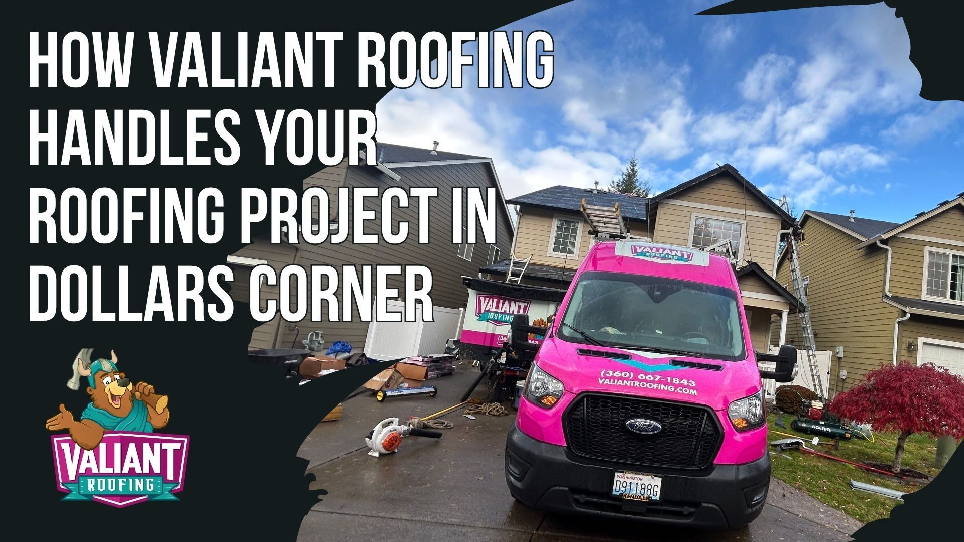 How Valiant Roofing Handles Your Roofing Project in Dollars Corner, Start to Finish โ Valiant Roofing, based at 108 SE 124th Ave, Suite 8, Vancouver, WA 98684 (https://www.valiantroofing.com/locations/vancouver-wa), follows a transparent five-step process on every Dollars Corner project. It starts with a free inspection scheduled by calling 360-740-7017, followed by a detailed written estimate covering materials, labor, permits, timeline, and financing options. Pre-production handles materials, scheduling, and Clark County permits; build day brings in-house crews with supervised installation and real-time photos; and a post-job walkthrough completes warranty registration with ongoing aftercare.