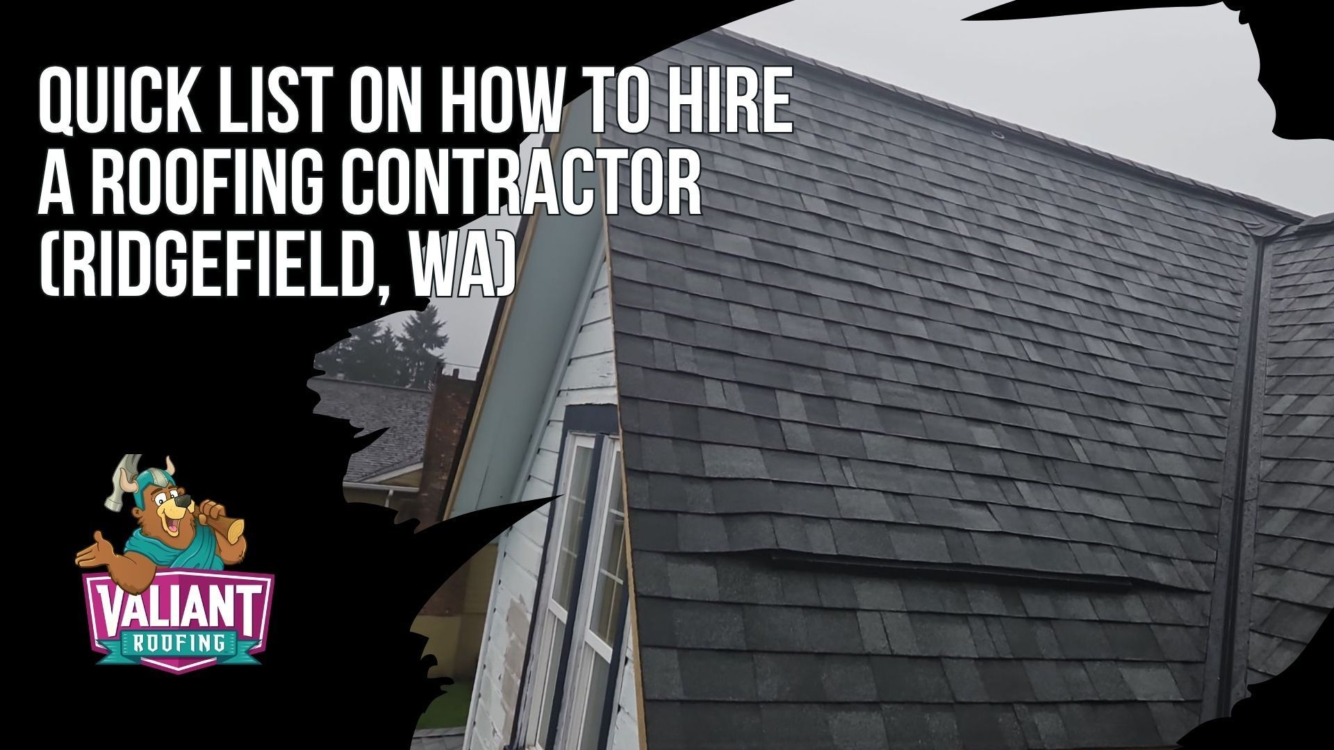 Quick List on How to Hire a Roofing Contractor (Ridgefield, WA). If you are price-shopping and overwhelmed by the number of roofing contractors in Clark County, follow these five steps in order to eliminate the bad actors before you even compare prices. First, verify the company using Washington L&I contractor verification, and if the license does not come up active, walk away. Second, demand documentation, including bond, general liability insurance, workers' compensation, and a written scope of work. Third, compare scopes line by line, not just price, since the cheapest bid means nothing if the materials are downgraded. Fourth, require photo and video documentation before, during, and after the project. Fifth, pay safely with milestones, change orders, and lien releases before final payment. 108 SE 124th Ave Suite 8, Vancouver, WA 98684. https://www.valiantroofing.com/locations/vancouver-wa