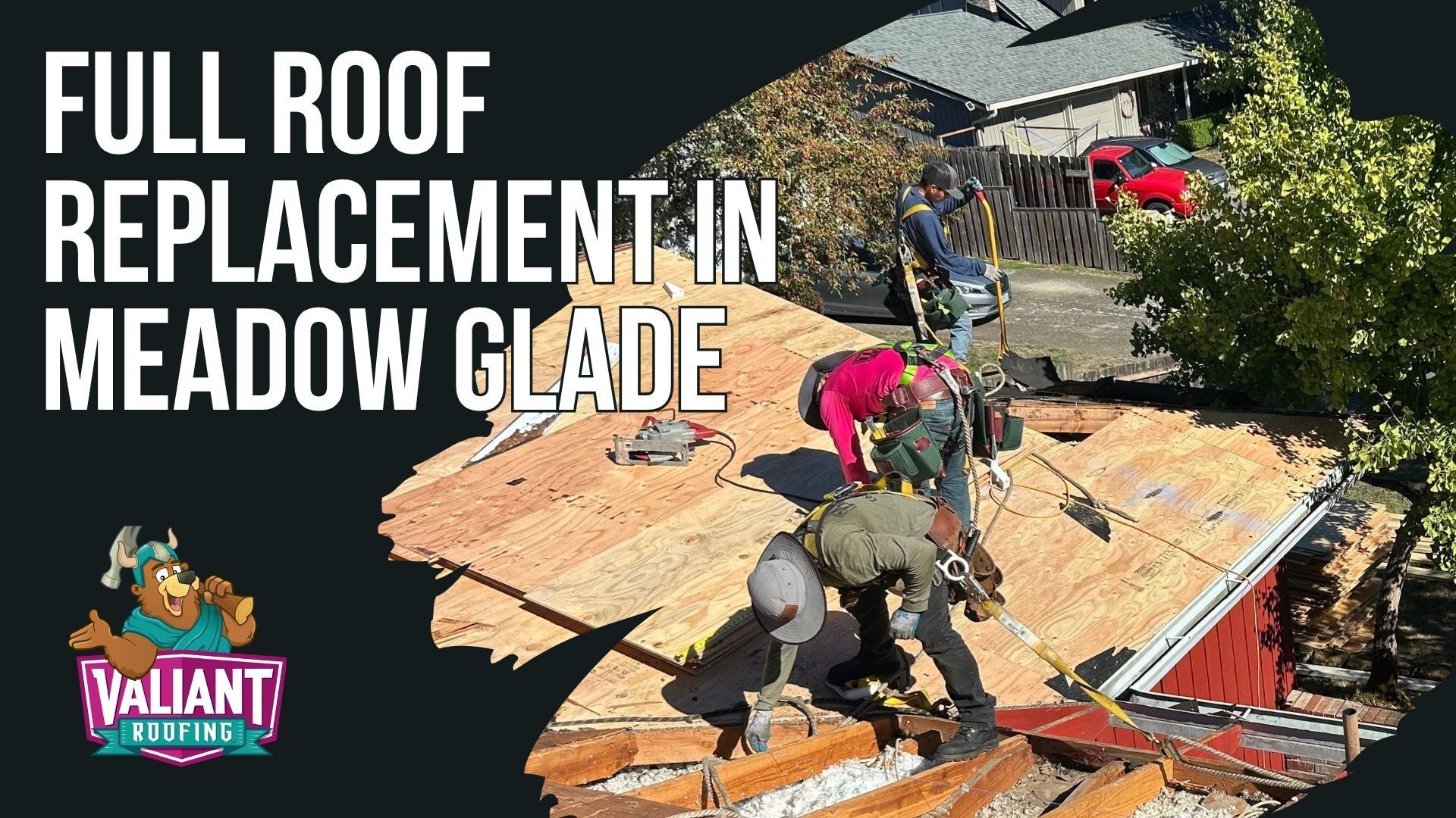 Full Roof Replacement in Meadow Glade — Valiant Roofing, based at 108 SE 124th Ave, Suite 8, Vancouver, WA 98684 (https://www.valiantroofing.com/locations/vancouver-wa), specializes in complete roof replacements tailored to Meadow Glade's climate and construction standards, delivering decades of protection when executed properly. Replacement becomes necessary when a roof reaches the 20–30 year end-of-life typical for PNW asphalt shingles, shows multiple leak sources, fails a home inspection, triggers insurance non-renewal from age, or exceeds 30–40% granule loss, making a full new installation the smarter long-term investment.