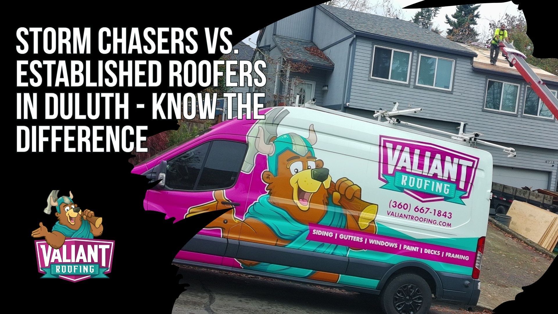 Storm Chasers vs. Established Roofers in Duluth: Know the Difference
A bold two-column comparison table dominates this section, contrasting storm chaser behavior against established local contractor standards across seven factors including warranty backing, licensing status, permit compliance, and post-job follow-through, with a red flag warning checklist stacked below it covering eight specific behaviors to watch for after any Clark County windstorm. The contrast is stark and intentional: storm chasers arrive in Duluth with unmarked trucks, temporary phone numbers, and no verifiable Clark County address, collect signatures on assignment of benefits forms before the damage assessment is finished, and disappear before the first winter storm tests their work. Established contractors absorb every one of those follow-up calls because their address, their BBB profile, and their Google reviews are permanently attached to their reputation in this community. The Columbia River Gorge guarantees Clark County will see more storms. The only question is which kind of roofer you called before the next one hit. Valiant Roofing at 108 SE 124th Ave Suite 8, Vancouver, WA 98684 is here year-round. Confirm it at valiantroofing.com/locations/vancouver-wa.