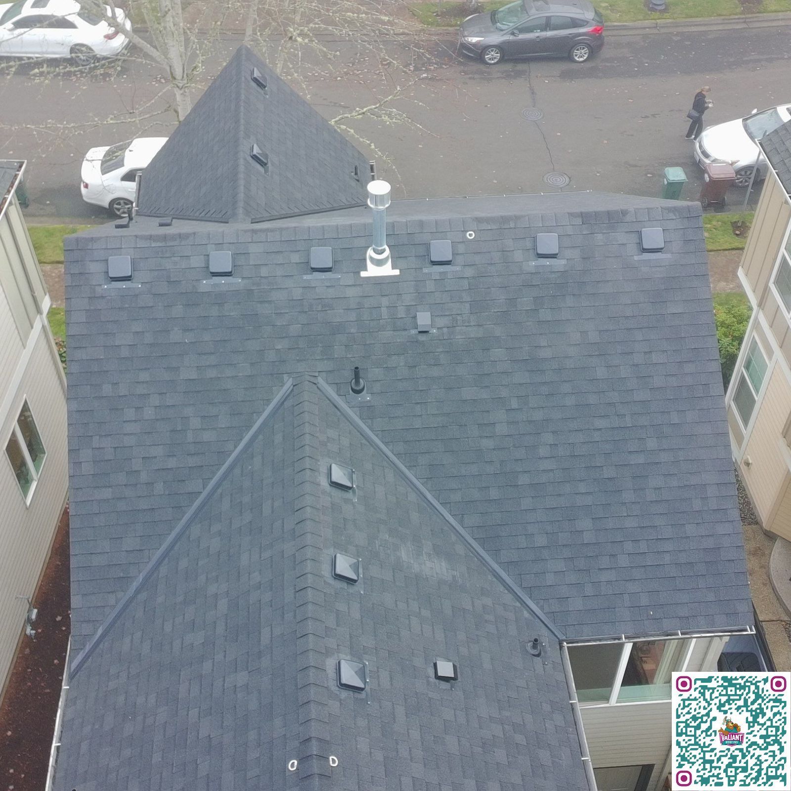 How to Compare These Roofing Companies: A Checklist Built for Salmon Creek
Three printed roofing estimates fan out across a kitchen table beside a yellow legal pad filled with handwritten notes, a highlighted warranty document, and a contractor license lookup printed from the Washington State L&I website. The setting is unmistakably Pacific Northwest, with rain streaking the window behind the table and a moss-covered roof visible through the glass in the background. This is what an informed Salmon Creek homeowner looks like before signing anything: organized, methodical, and asking the right questions about ventilation, moss-resistant materials, and Clark County permit requirements that a roofer from a drier climate simply would not think to address. Valiant Roofing at 108 SE 124th Ave Suite 8, Vancouver, WA 98684 welcomes every question on that checklist. Start your comparison at valiantroofing.com/locations/vancouver-wa.