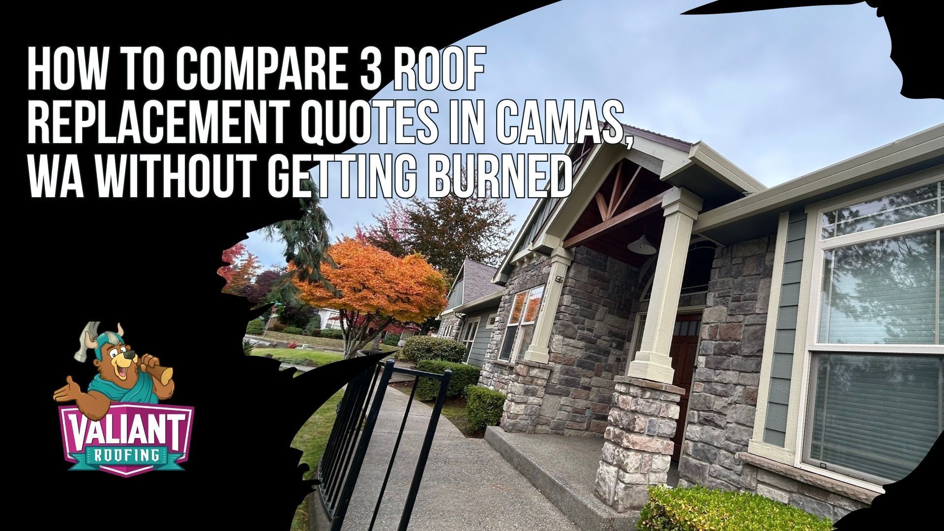 How to Compare 3 Roof Replacement Quotes in Camas, WA Without Getting Burned
Three quotes is the right number for Camas, WA homeowners weighing a roof replacement, with the real comparison being scope and materials rather than the bottom-line number. A checklist for licensed Washington contractors runs through tear-off scope, underlayment type, ice and water shield coverage at valleys and eaves, flashing for chimneys, walls, and valleys, new pipe boots, balanced ventilation, a written decking allowance, magnet sweep cleanup, and warranty terms in writing. Red flags include no physical business address, full-payment-up-front demands, missing Washington State contractor registration, vague 