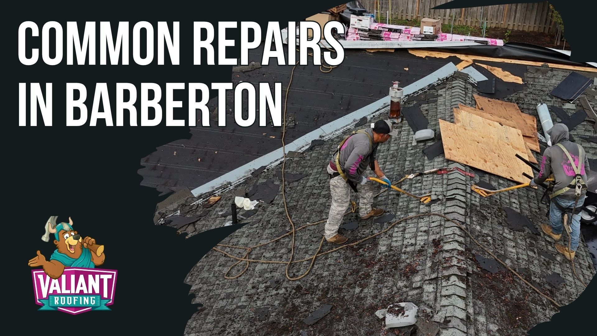 Roof repair vs roof replacement in Barberton, WA and common roofing repairs go hand in hand when homeowners are trying to protect their property and avoid costly damage. As a trusted roofing contractor in Barberton, WA, Valiant Roofing helps you determine whether roof repair or full roof replacement is the right move based on roof age, damage, and long term value. Roof repair is ideal for newer roofs with isolated issues like roof leaks, flashing failure, pipe boot damage, or storm related shingle loss, while roof replacement is recommended for roofs over 20 years old with widespread wear, granule loss, or multiple leaks.
Valiant Roofing specializes in roof leak repair, storm and wind damage repair, flashing repair, pipe boot replacement, and moss removal, all designed for the Pacific Northwest climate. Homeowners searching for a reliable roofer in Barberton, WA trust Valiant for fast response, accurate diagnostics, and permanent solutions, not temporary fixes. With insurance claim support, transparent pricing, and high quality workmanship, Valiant Roofing delivers roofing services that protect your home long term.