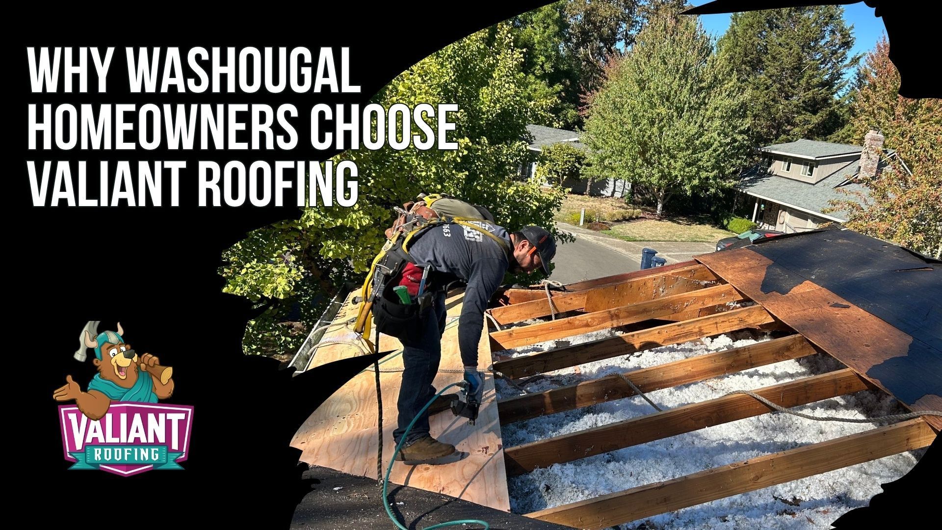 Why Washougal Homeowners Choose Valiant Roofing
Valiant Roofing serves Washougal homeowners with proactive communication, honest recommendations, professional cleanup, fast emergency response, and documented workmanship. Customers receive updates from inspection through final walkthrough, while estimators explain what the roof actually needs without unnecessary pressure or upgrades. Crews protect landscaping, perform magnetic nail sweeps, and complete thorough cleanup. For leaks, storm damage, bare roof areas, or failed flashing, Valiant offers 24/7 emergency service with same-day response when possible. Projects are photo-documented, finished with drone photos, and reviewed by an independent post-installation inspector, with clear manufacturer and workmanship warranty documentation. Address: 108 SE 124th Ave Suite 8, Vancouver, WA 98684. URL: [https://www.valiantroofing.com/locations/vancouver-wa](https://www.valiantroofing.com/locations/vancouver-wa)
