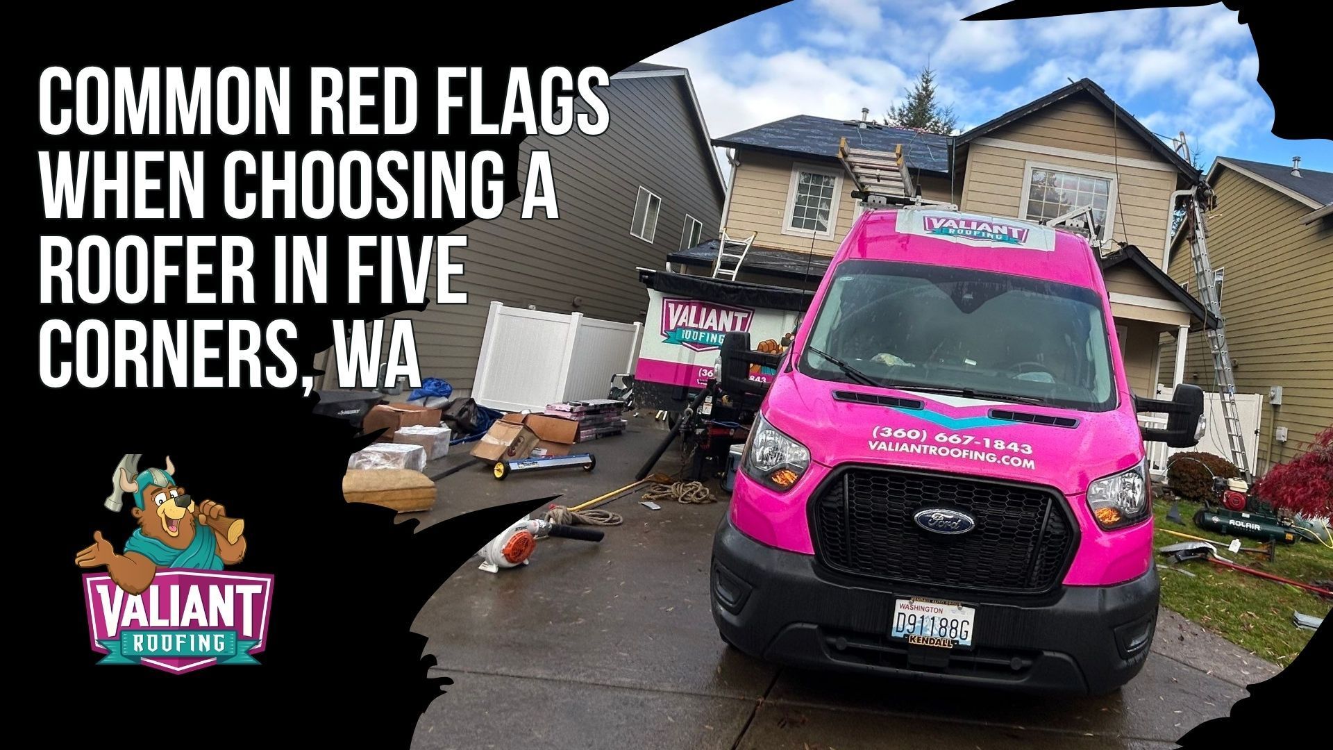 Common Red Flags When Choosing a Roofer in Five Corners, WA
The roofing industry in Clark County includes both trusted professionals and risky operators, especially after storms when demand spikes. Knowing the red flags can protect your home and budget whether you need a repair or full replacement in Five Corners, WA. Legitimate contractors are transparent about licensing, pricing, and process, and they document everything before work begins.
Be cautious of any roofer who cannot provide a valid Washington State license, demands full payment upfront, or refuses to give a written, itemized estimate. Based at 108 SE 124th Ave, Suite 8, Vancouver, WA 98684, Valiant Roofing operates with full transparency and verifiable credentials you can review at [https://www.valiantroofing.com/locations/vancouver-wa](https://www.valiantroofing.com/locations/vancouver-wa). Other warning signs include no proof of insurance, no local business address, pressure to decide immediately, refusal to pull required permits, or unwillingness to share references or past work.
