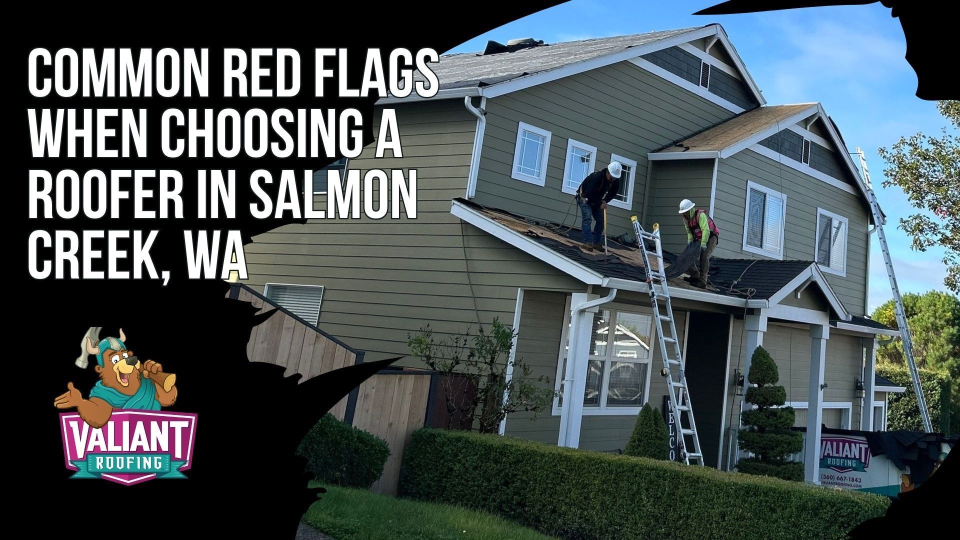 Common Red Flags When Choosing a Roofer in Salmon Creek, WA
A homeowner stands at the front door of a Pacific Northwest home, arms crossed, reviewing a clipboard handed over by a contractor whose unmarked pickup truck idles at the curb behind him with no company logo, no signage, and no visible credentials. The body language tells the story: something feels off. The scene captures exactly the kind of pressure-filled doorstep encounter Salmon Creek residents face after storm season, when unlicensed operators move through Clark County neighborhoods chasing hail and wind damage. Knowing what to look for, including a WA contractor license, proof of insurance, a written estimate, and a physical business address, is the difference between a protected investment and a costly mistake. Valiant Roofing at 108 SE 124th Ave Suite 8, Vancouver, WA 98684 meets every standard on the checklist. See how they compare at valiantroofing.com/locations/vancouver-wa.