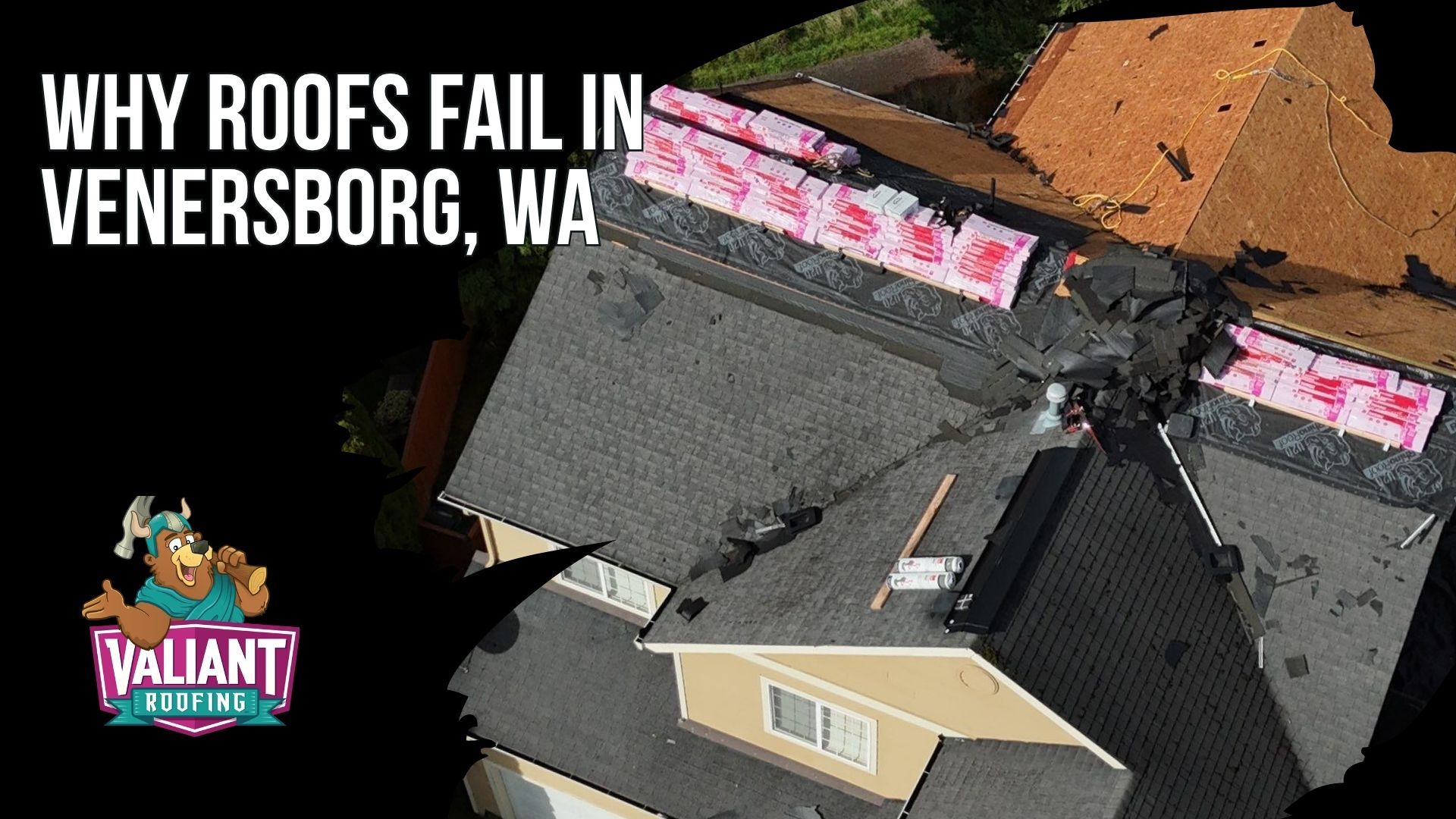 Venersborg roofs face more than 40 inches of annual rain, Cascade foothill winds, severe storms, dense tree cover, moss, and debris that holds moisture against roofing materials. Common failures include wind-lifted ridge caps and shingles, failed pipe boots, loose step flashing, cracked skylight sealant, corroded valley flashing, moss-driven granule loss, branch-impact damage, and eave ice damming during cold snaps. Douglas fir needles and shaded slopes increase moisture exposure, while many leaks begin around roof penetrations before interior stains appear. Durable materials, proper installation, sealed ridge caps, and moisture management are important for long-term roof protection in Venersborg. Address: 108 SE 124th Ave Suite 8, Vancouver, WA 98684. URL: https://www.valiantroofing.com/locations/vancouver-wa