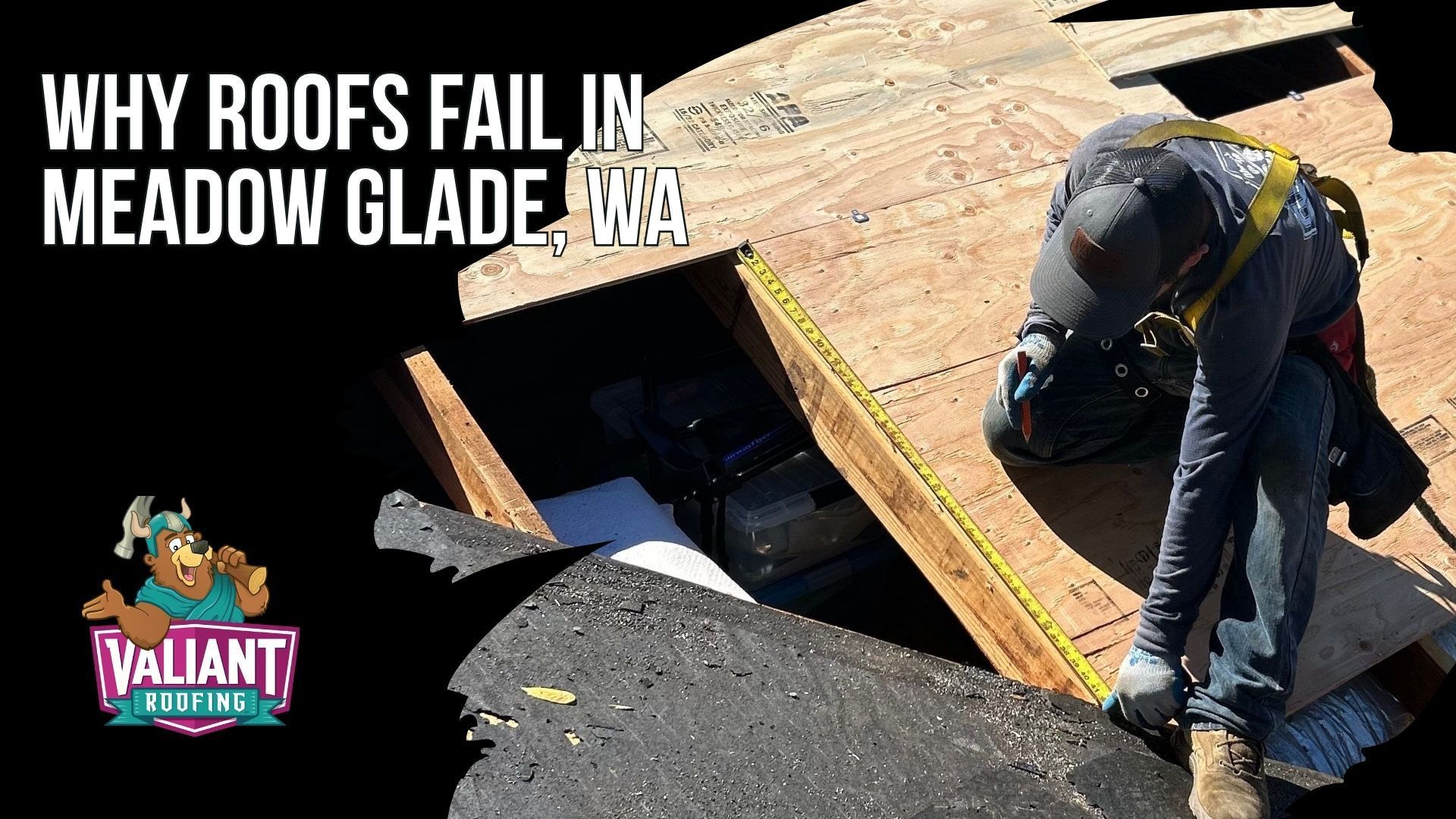 Why Roofs Fail in Meadow Glade, WA
Meadow Glade roofs face 42-48 inches of annual rain, 180+ wet days, winter freeze-thaw cycles, 40-60 mph wind gusts, and debris from Douglas firs, cedars, and bigleaf maples. Common failures include dried pipe boot collars, moss-packed valleys, lifted step flashing, missing ridge caps, and eave leaks where ice-and-water shield was skipped. Moss and algae can hold moisture, lift shingles, and accelerate granule loss. Valiant Roofing provides inspections, flashing repair, brush cleaning, non-corrosive moss treatment, zinc strip installation, and proper pipe boot replacement. Address: 108 SE 124th Ave Suite 8, Vancouver, WA 98684. URL: [https://www.valiantroofing.com/locations/vancouver-wa](https://www.valiantroofing.com/locations/vancouver-wa)
