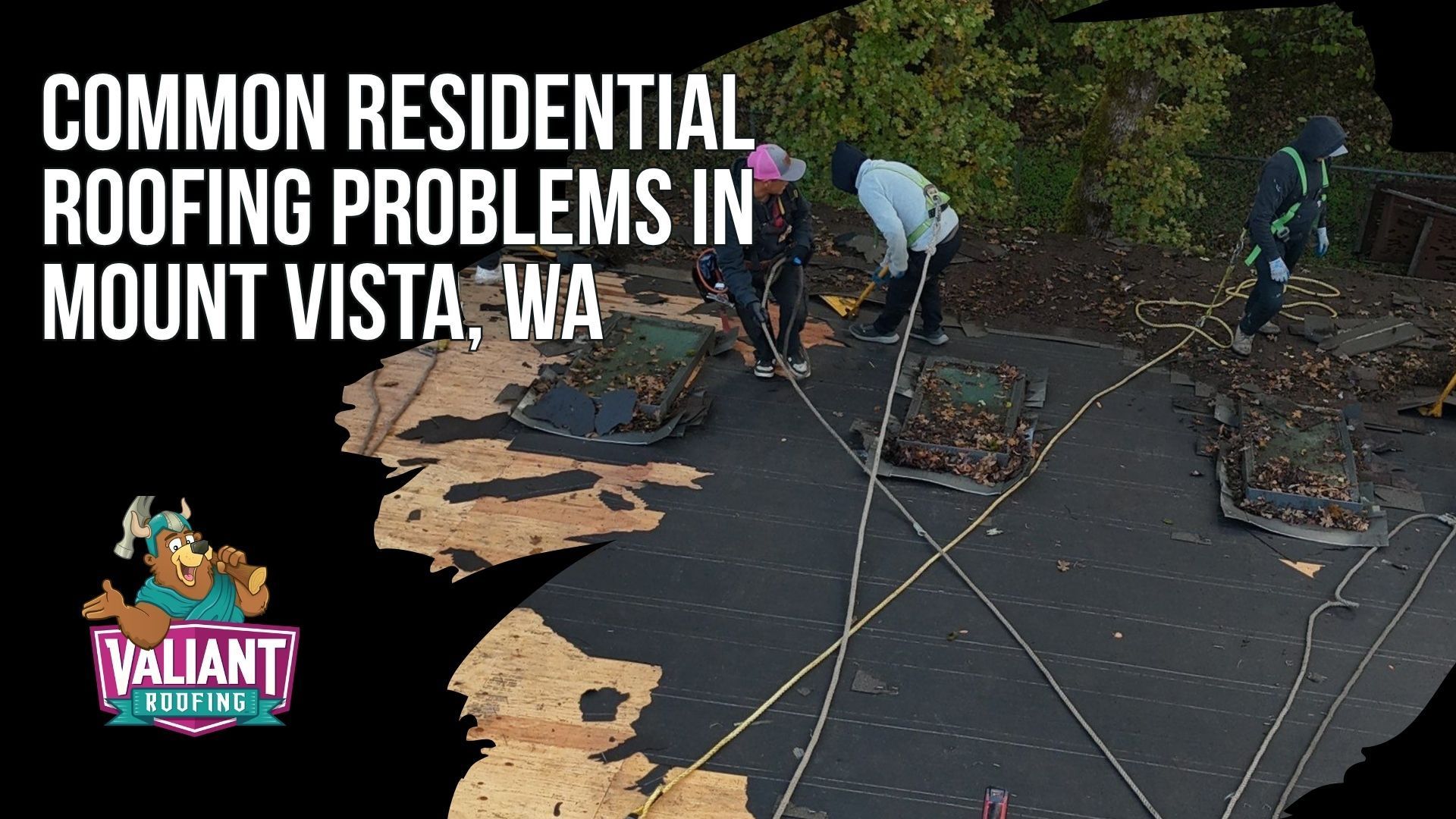 Common Residential Roofing Problems in Mount Vista, WA
Mount Vista homeowners commonly face roofing problems caused by heavy rain, shade, tree debris, wind, aging materials, and poor ventilation. Valiant Roofing identifies issues such as moss and algae growth, curling or cracked shingles, granule loss, missing shingles, sagging decking, weakened supports, clogged valleys, deteriorated pipe boots, and flashing gaps around chimneys, skylights, and dormers. Poor attic ventilation can also create condensation that damages decking from the inside. Inspections help locate leaks, structural concerns, and moisture-related wear early so homeowners can address repairs before further damage develops. Address: 108 SE 124th Ave Suite 8, Vancouver, WA 98684. URL: [https://www.valiantroofing.com/locations/vancouver-wa](https://www.valiantroofing.com/locations/vancouver-wa)
