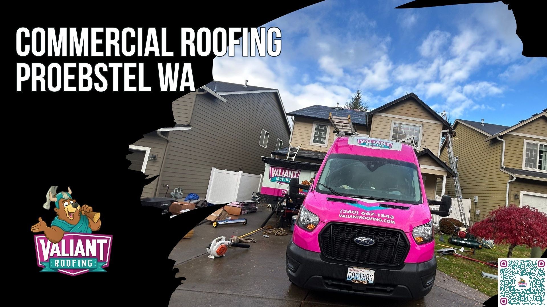 Commercial Roofing Proebstel WA: TPO, PVC, Metal, and Flat Roof Systems That Outlast Pacific Northwest Winters
Valiant Roofing provides commercial roofing in Proebstel, WA, for agricultural operations, equestrian facilities, offices, churches, light industrial buildings, and storage properties near NE Fourth Plain Road and the Mill Plain, Orchards, and Sifton corridors. Local roofs face roughly 42 inches of annual rain, making durable flat, metal, and single-ply systems important for long-term performance. Valiant holds WA contractor license VALIARL813LM, Owens Corning Platinum Preferred status, a BBB A+ rating, and more than 230 verified five-star Google reviews. Free estimates are available for inspections, repairs, replacements, and new installations. Address: 108 SE 124th Ave Suite 8, Vancouver, WA 98684. URL: [https://www.valiantroofing.com/locations/vancouver-wa](https://www.valiantroofing.com/locations/vancouver-wa)
