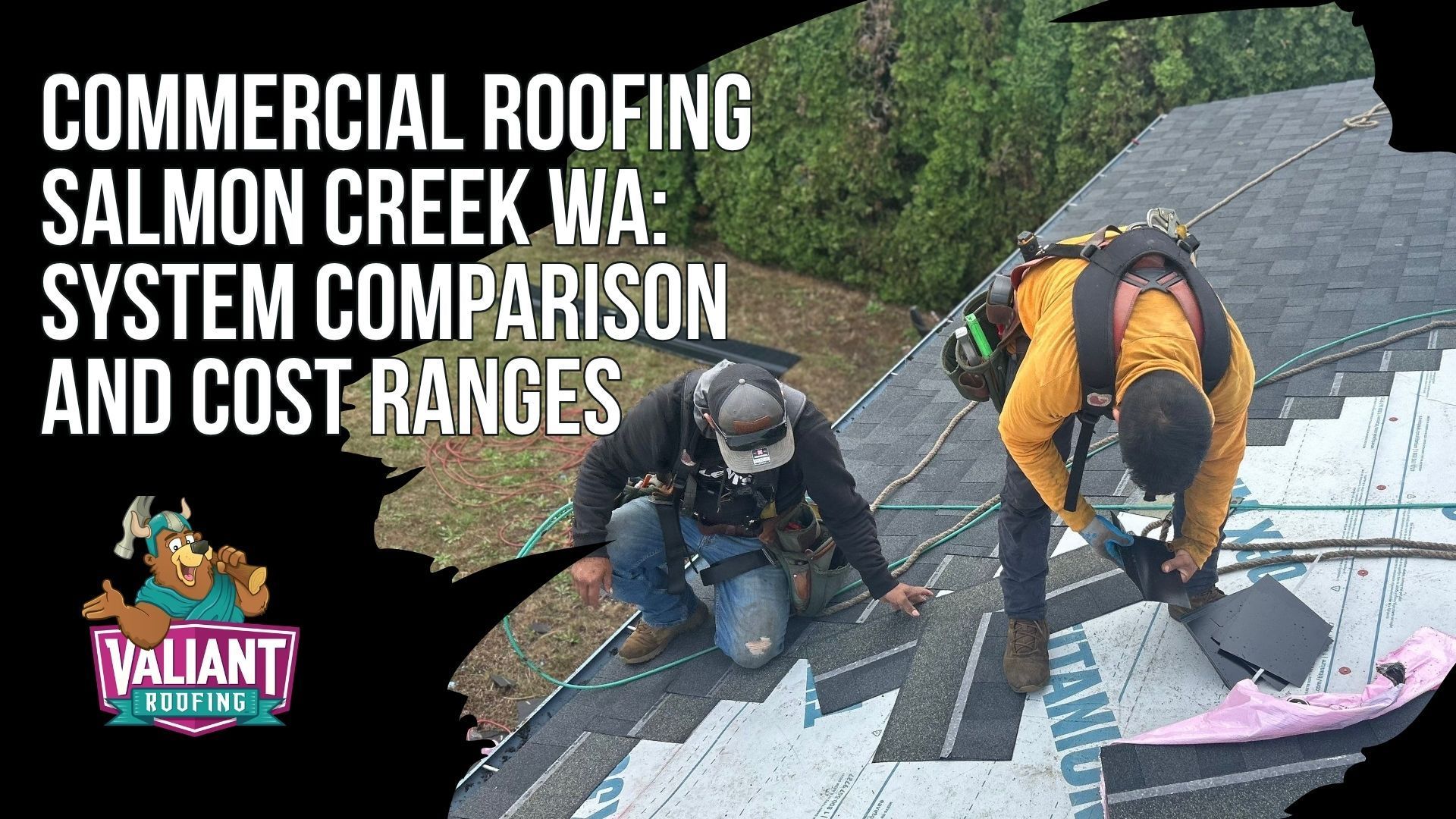 Commercial Roofing Salmon Creek WA: System Comparison and Cost Ranges
Valiant Roofing helps Salmon Creek commercial property owners compare roofing systems based on occupancy, roof slope, existing conditions, and budget. TPO ranges from $5.50 to $9.00 per sq ft, PVC from $6.00 to $10.00, EPDM from $4.00 to $7.00, modified bitumen from $3.50 to $6.00, standing seam metal from $10.00 to $18.00, and corrugated metal from $6.00 to $11.00. Expected service life ranges from 10 to 70 years depending on the system. Each option offers different advantages for wet-dry cycling, chemical exposure, temperature changes, complex geometry, fire resistance, and long-term durability. Address: 108 SE 124th Ave Suite 8, Vancouver, WA 98684. URL: [https://www.valiantroofing.com/locations/vancouver-wa](https://www.valiantroofing.com/locations/vancouver-wa)
