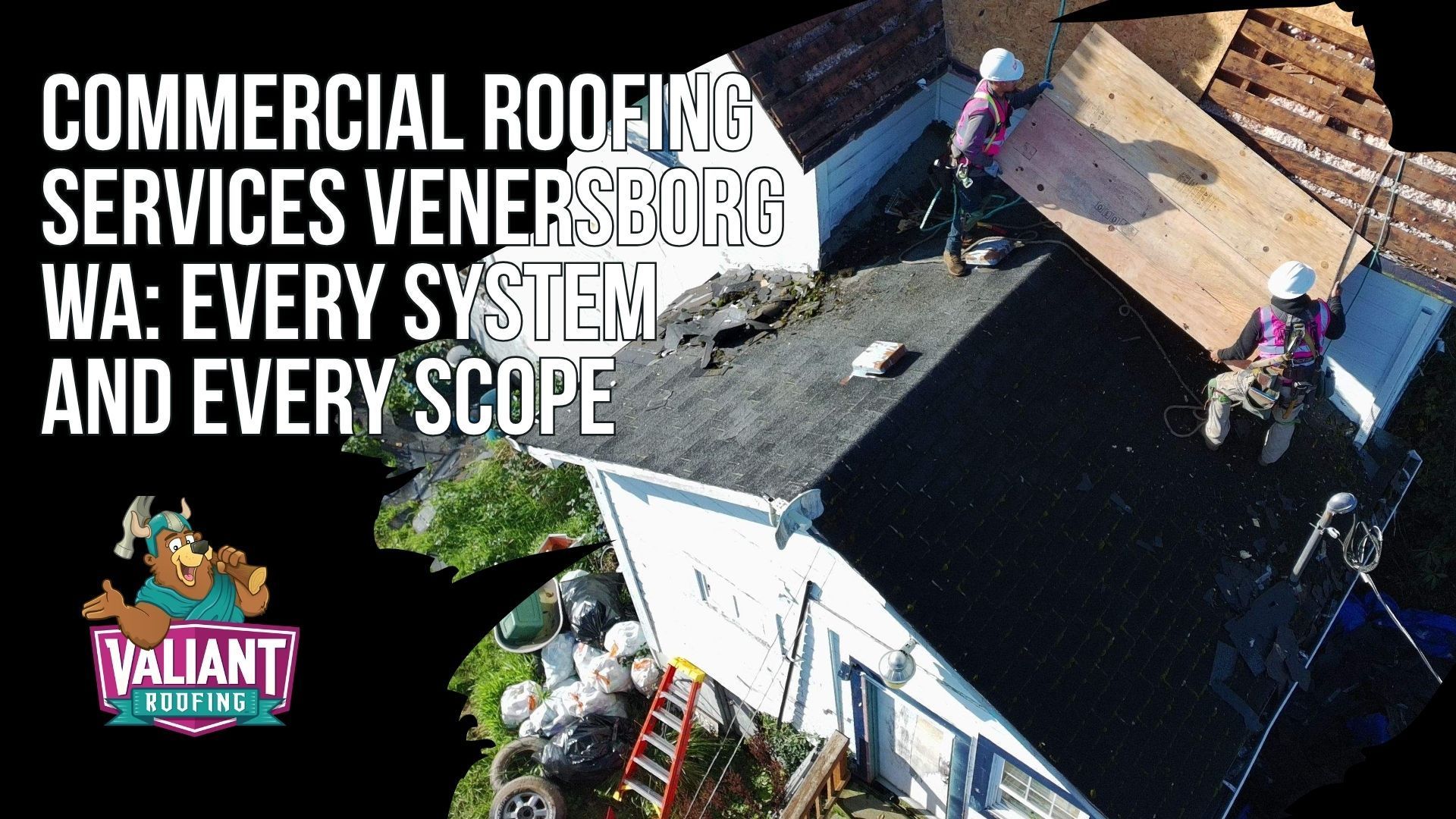 Commercial Roofing Services Venersborg WA: Every System and Every Scope
Valiant Roofing provides commercial roofing services in Venersborg, WA, including professional inspections, metal roofing, TPO, PVC, EPDM, modified bitumen, repairs, replacement, installation, and industrial roofing. Inspections document panels, seams, drains, flashing, penetrations, ridge caps, and roof zones with photos and written recommendations. Repair work includes fastener replacement, ridge-cap resealing, seam re-welding, flashing repairs, drain work, missing shingles, and emergency tarping. Replacement and installation include permitting, tear-off, deck repair, insulation upgrades, code review, manufacturer-standard installation, final inspection, and written warranties.  Address: 108 SE 124th Ave Suite 8, Vancouver, WA 98684. URL: [https://www.valiantroofing.com/locations/vancouver-wa](https://www.valiantroofing.com/locations/vancouver-wa)
