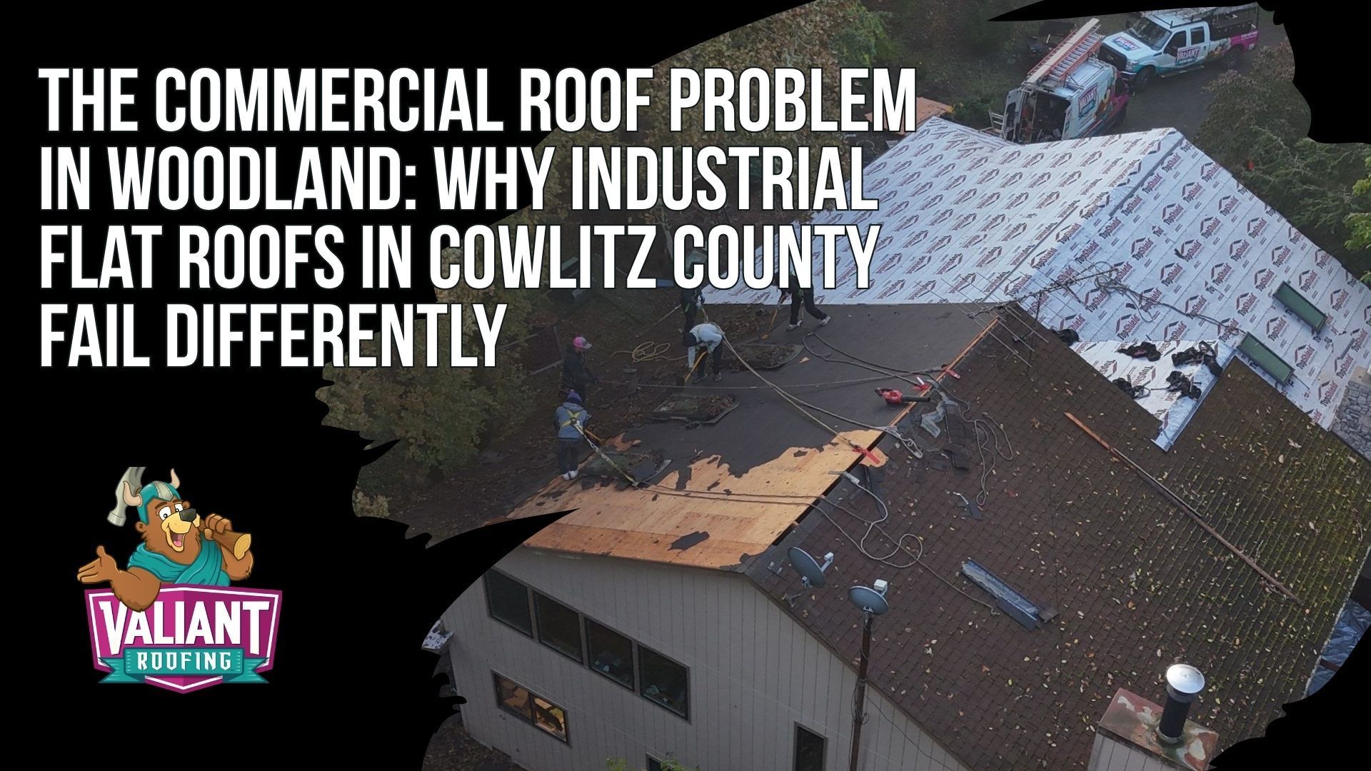 The Commercial Roof Problem in Woodland: Why Industrial Flat Roofs in Cowlitz County Fail Differently
Industrial flat roofs in Woodland, WA, face risks from heavy rain, neglected maintenance, and process loads that residential systems do not encounter. Paper and pulp exhaust can degrade TPO, wood-product debris can clog scuppers and drains, and food-processing operations may expose membranes to grease, surfactants, and process water, making PVC or modified bitumen more appropriate in some cases. Poor system selection can lead to premature failure and costly business disruption. Contractor problems such as unexplained change orders, storm chasing, or inadequate insurance can add further risk. Valiant Roofing emphasizes licensed, insured work, appropriate membrane selection, and clear project practices. Address: 108 SE 124th Ave Suite 8, Vancouver, WA 98684. URL: [https://www.valiantroofing.com/locations/vancouver-wa](https://www.valiantroofing.com/locations/vancouver-wa)
