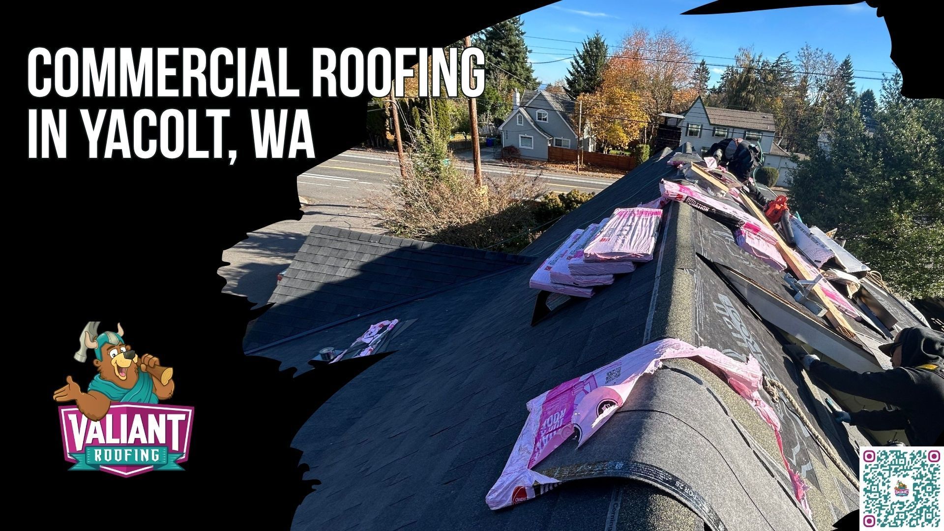 Commercial Roofing in Yacolt, WA | TPO, PVC & Metal Flat Roof Installation, Repair & Inspection by WA-Licensed, Owens Corning Platinum Preferred Roofers
Valiant Roofing provides commercial roofing in Yacolt, WA, for small commercial buildings, wineries, agricultural facilities, municipal properties, and forest-edge buildings throughout ZIP code 98675 and northeast Clark County. Services include low-slope, steep-slope, and metal panel roof design, installation, repair, and inspection. Local projects must account for Yacolt’s elevation and winter snow conditions as well as urgent leak protection. Valiant offers after-hours response, dispatch within two hours during business days, and same-shift emergency tarping. Credentials include WA L&I license VALIARL813LM, BBB accreditation, Owens Corning Platinum Preferred status, and 230+ verified five-star Google reviews. Address: 108 SE 124th Ave Suite 8, Vancouver, WA 98684. URL: [https://www.valiantroofing.com/locations/vancouver-wa](https://www.valiantroofing.com/locations/vancouver-wa)
