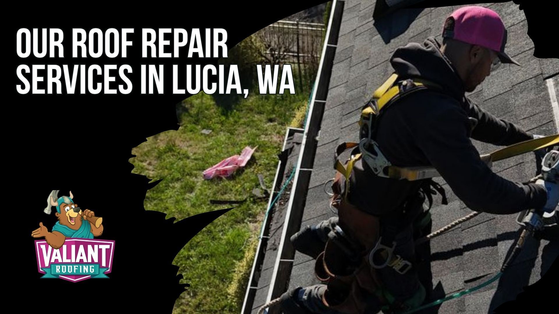 ## Our Roof Repair Services in Lucia, WA
Valiant Roofing provides residential and commercial roof repair in Lucia, WA, covering emergency leaks, wind and storm damage, flashing failures, pipe boots, decking, metal roofing, and asphalt shingles. Emergency service includes 24/7 tarping, active-leak stabilization, fallen-debris removal, and expedited permanent repairs. Inspectors trace leaks using moisture meters and photo documentation to identify the actual source. Valiant also repairs ridge caps, lifted shingles, panel fasteners, skylights, valleys, dormers, vents, and damaged roof decking, while explaining when repair or replacement is the better option. Address: 108 SE 124th Ave Suite 8, Vancouver, WA 98684. URL: [https://www.valiantroofing.com/locations/vancouver-wa](https://www.valiantroofing.com/locations/vancouver-wa)
