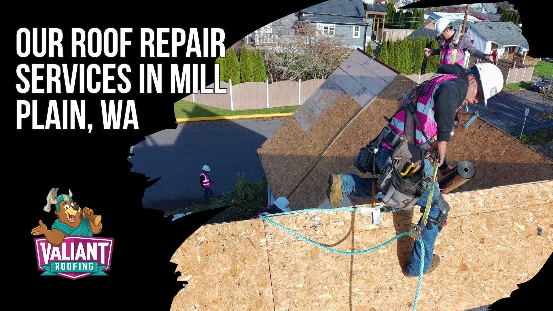 Valiant Roofing provides comprehensive roof repair services in Mill Plain, WA, including emergency leak response, attic inspections, moisture tracing, asphalt shingle repair, metal roof repair, flashing and penetration repair, damaged shingle replacement, moss treatment, decking replacement, gutter repair, and 32-point roof inspections with photo documentation. This section also covers same-night emergency response when conditions are safe, permanent repairs within 48-96 hours, and trace-to-source leak diagnosis for water intrusion. Call 360-740-7017. Address: 108 SE 124th Ave Suite 8, Vancouver, WA 98684. URL: [https://www.valiantroofing.com/locations/vancouver-wa](https://www.valiantroofing.com/locations/vancouver-wa)
